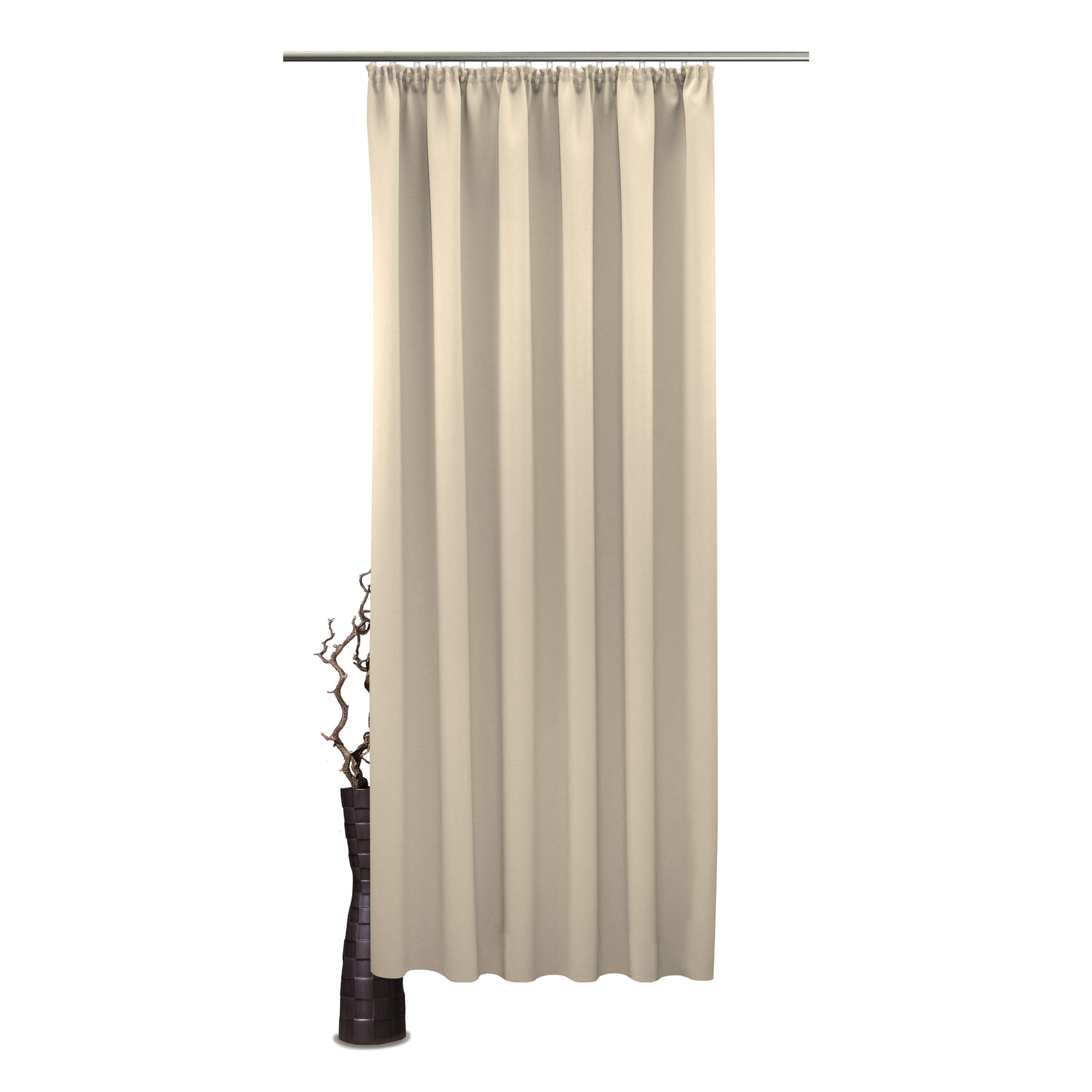 2-piece Blackout Curtain Leon, Set Of 2, Thermal Curtains With Rod Pocket, Trimmable To Length, Unhemmed Bottom, For Living Room, Bedroom, Modern