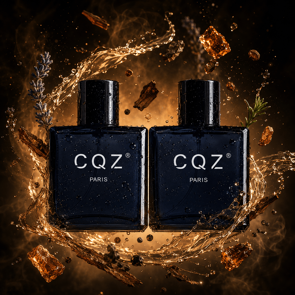 TEMU CQZ PARIS Coffret de 2 Parfums Homme 55 ml x 2 – Eau de Parfum Longue Tenue aux Notes Fraîches, Épicées et Boisées – Pour , et Cadeau
