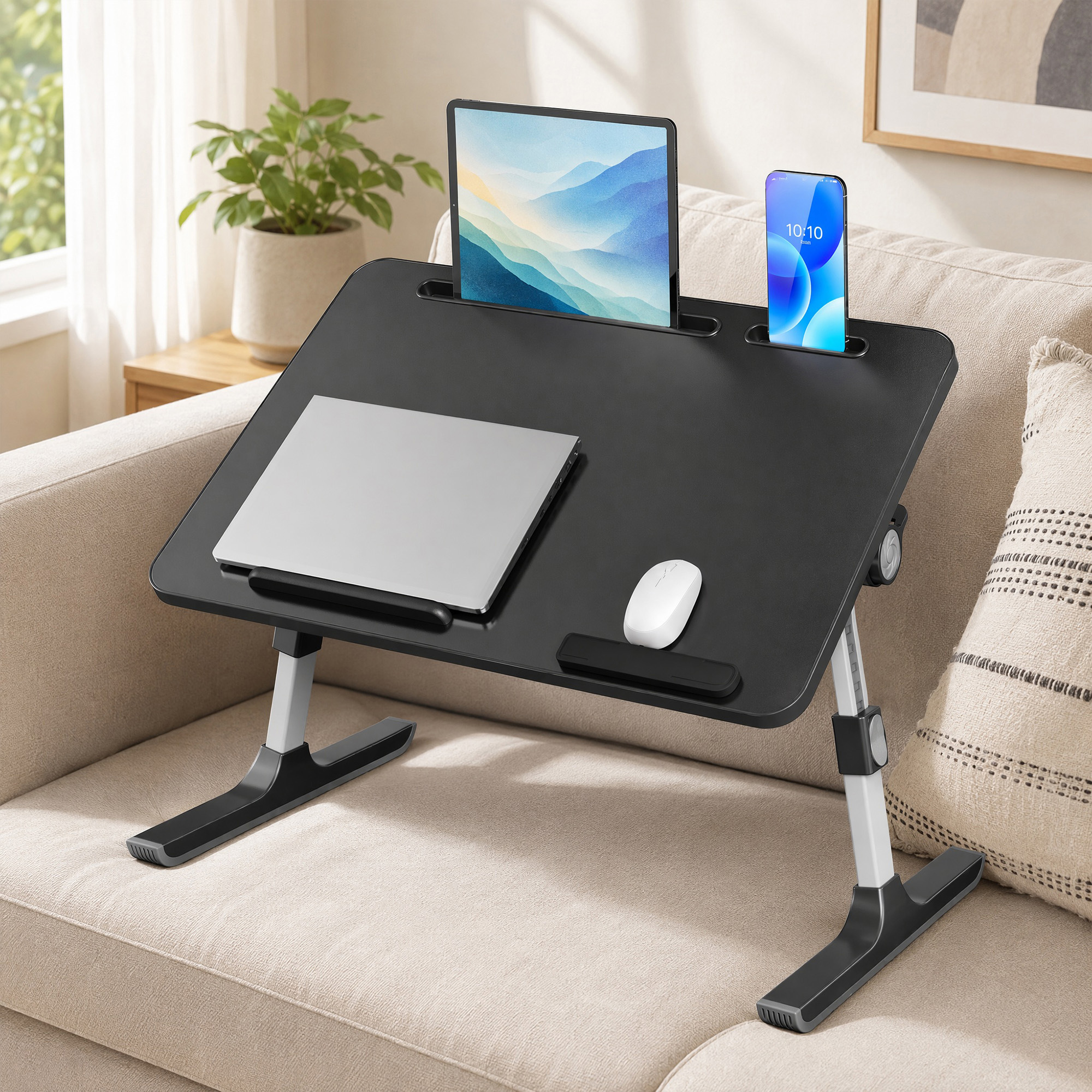 Laptop Desk Bedside Table For Bed And Sofa 60 X 40 X 25 Cm