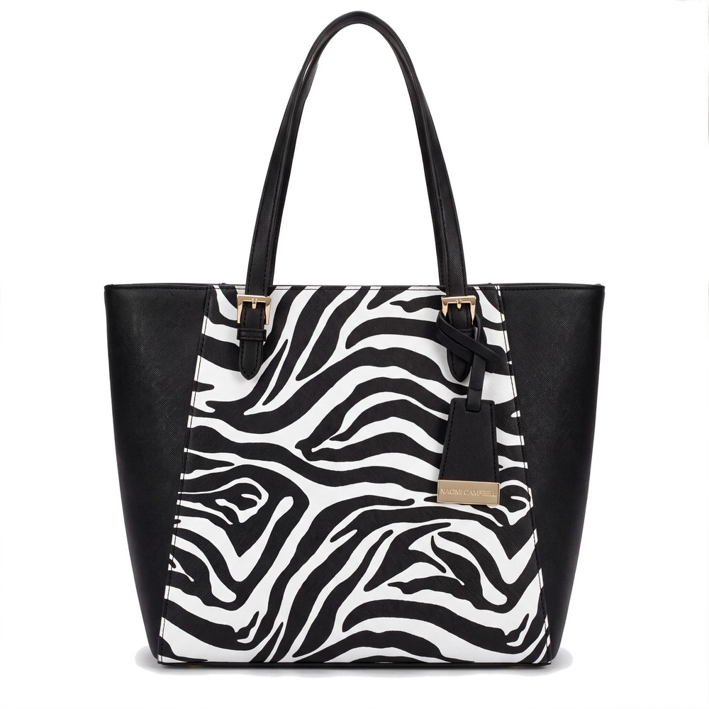 Shopper Women Zebra Black White Handbag Tote Bag New