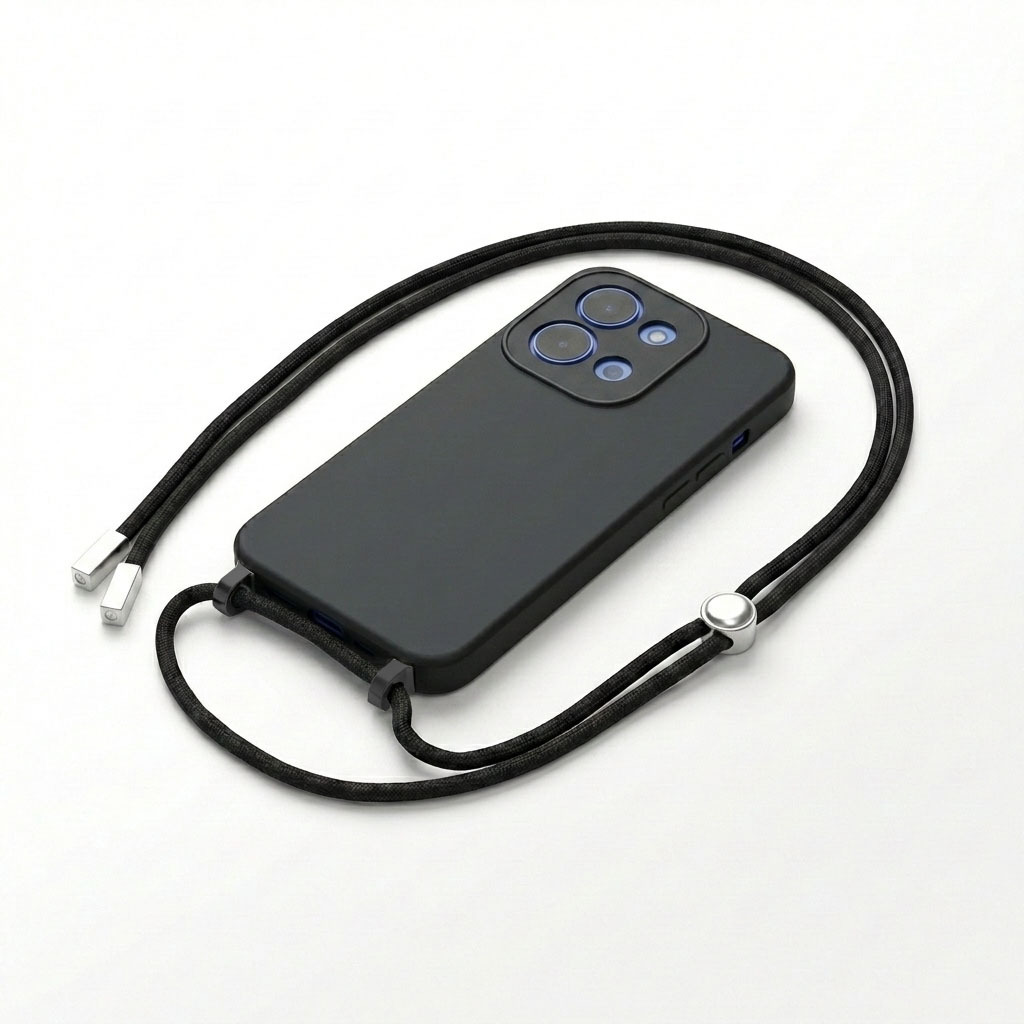 TEMU Colgar para Xiaomi Redmi 15C Carcasa con Cuerda, Colgante con Cordon, Forro Antichoque con Correa, Calidad, Colores Negro a Elegir