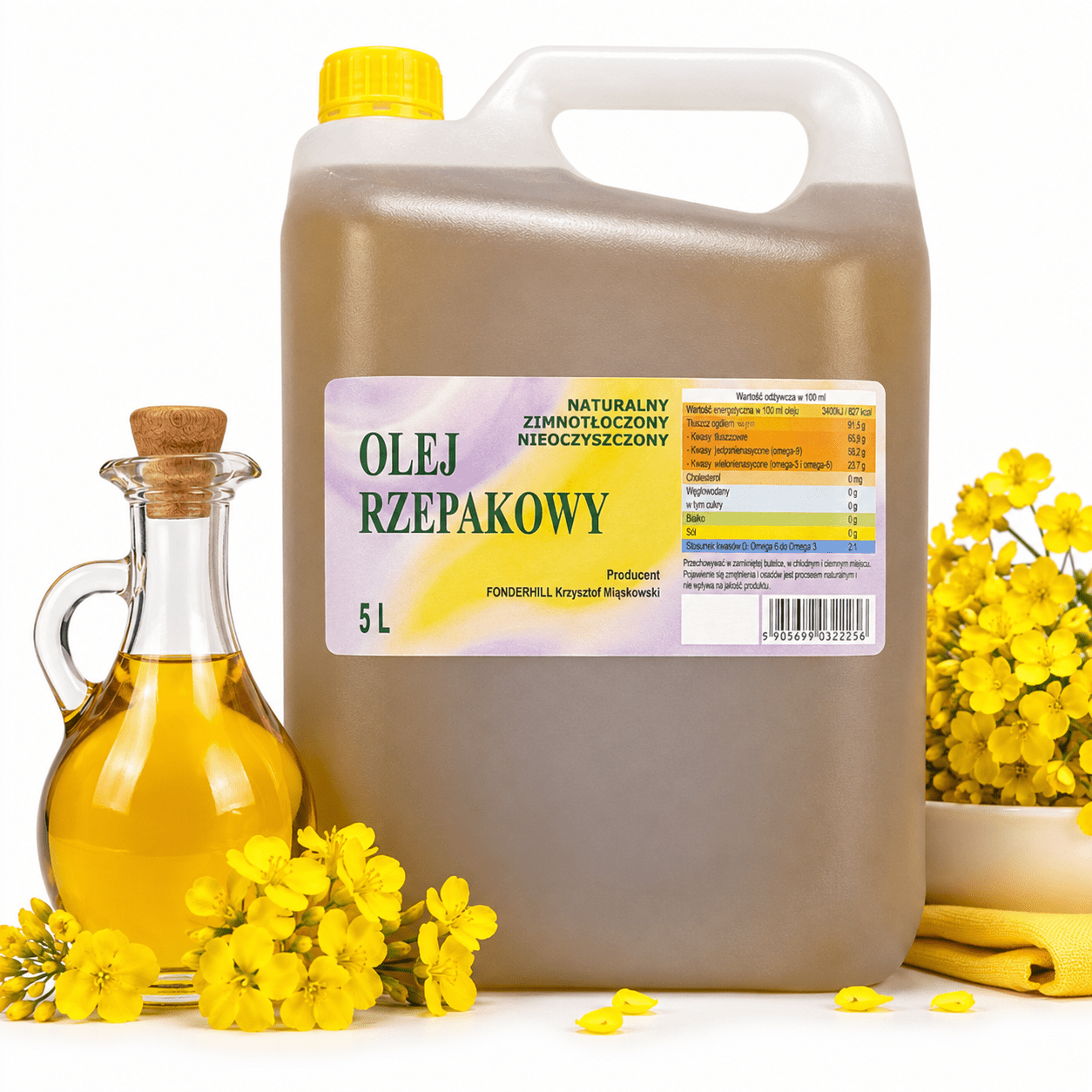 Image of Rapeseed Oil Eurolen Cold-pressed 5l For Short Frying