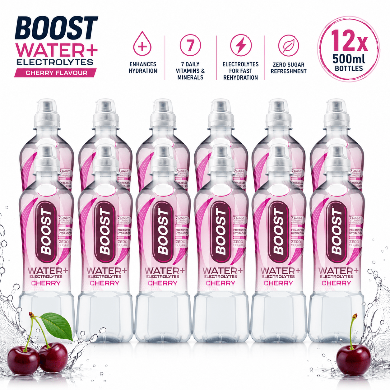 TEMU Boost Sport Cherry Pack Of 12x500ml