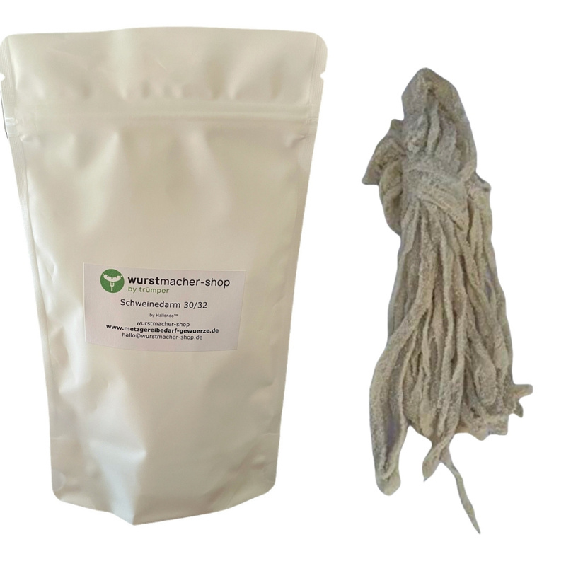 Salted Pig Intestine, Caliber 30/32, 10 Meters, 1a Light Grade, Top Quality