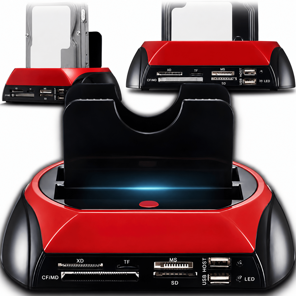 TEMU Retoo Connect Docking Station For Disks, Sata, 2.5'', 3.5'', Ide, Hdd, Ssd, Usb 3.0, Card Reader, Universal Docking Station, It Professionals,