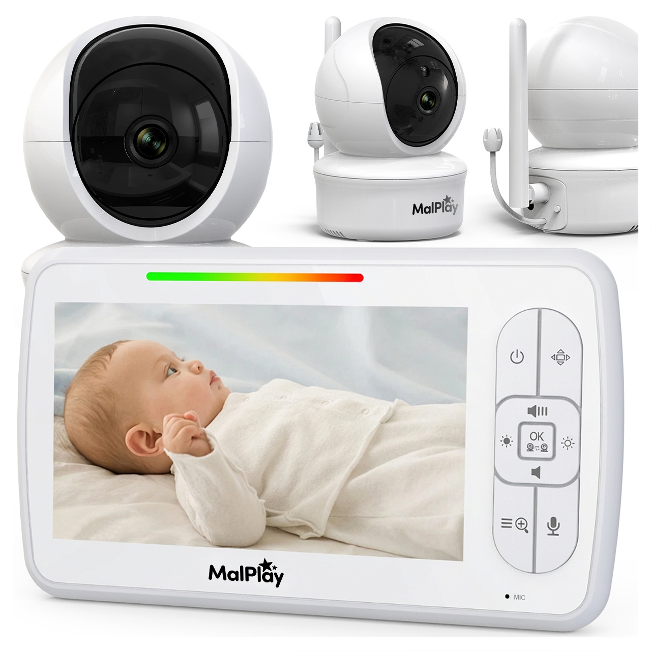 Electronic Nanny Camera Live Rotating Vox Lcd 5"