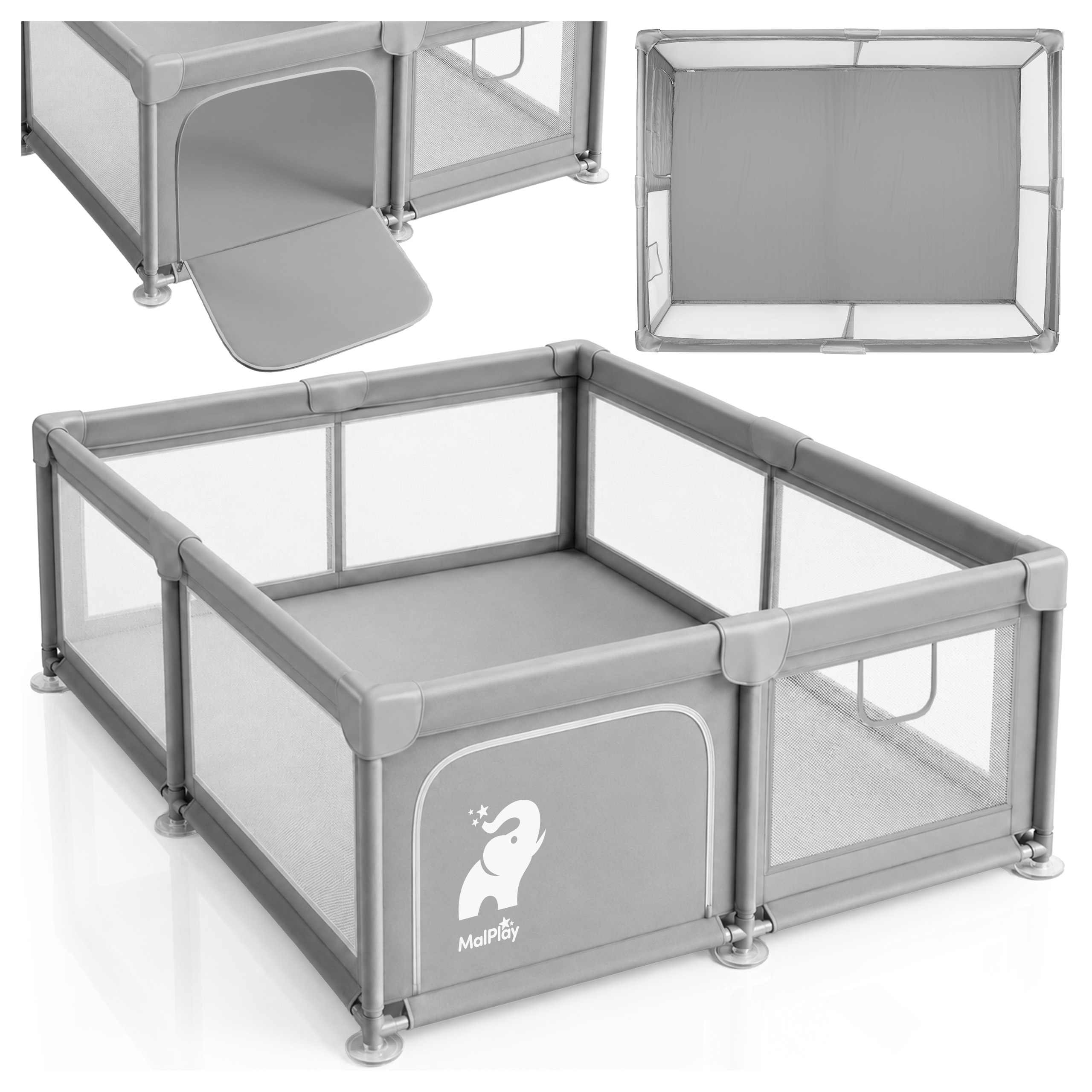 Pool Kivo 150x180 Cm Large Dry Children's Playground Gray