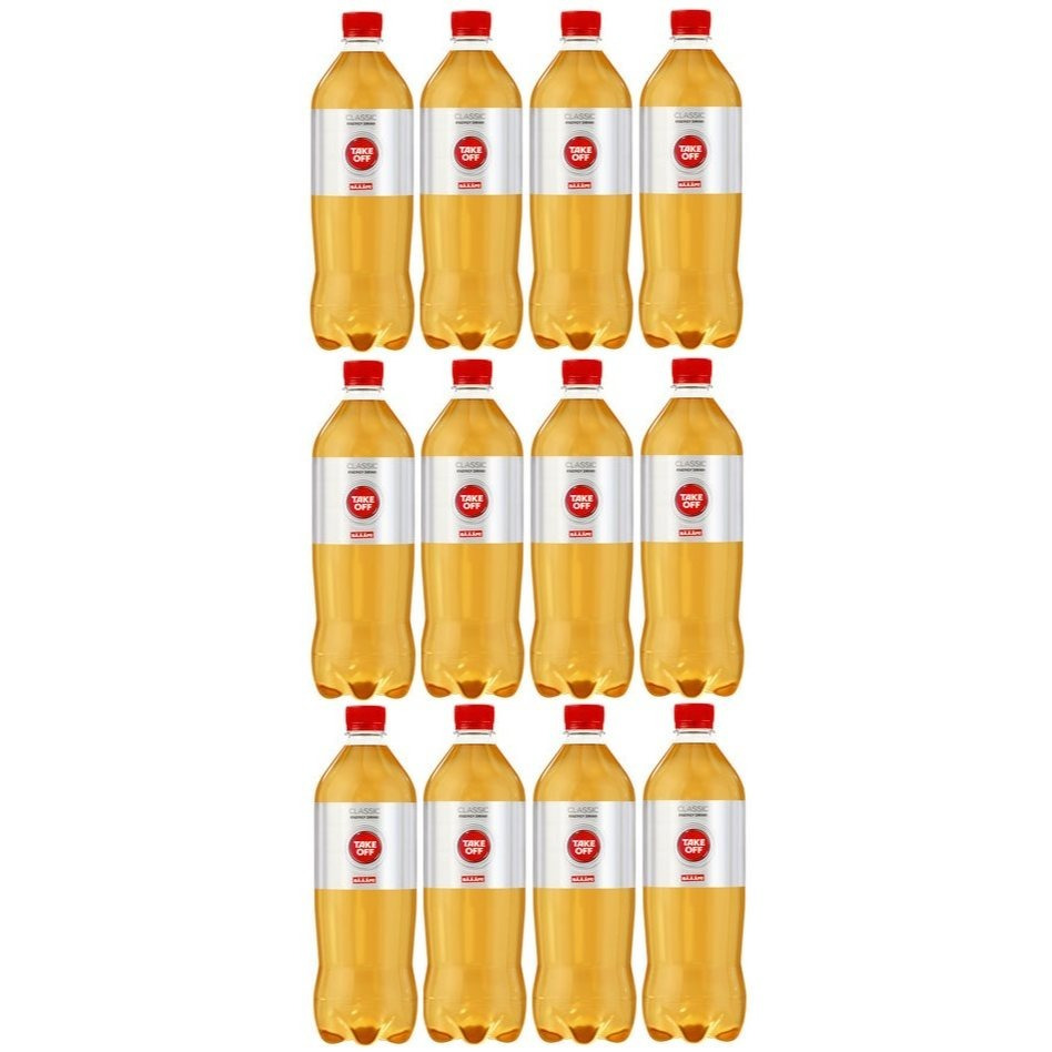 12 Bottles Of 1000 Ml Take Off Energy Drink Including One-way Deposit