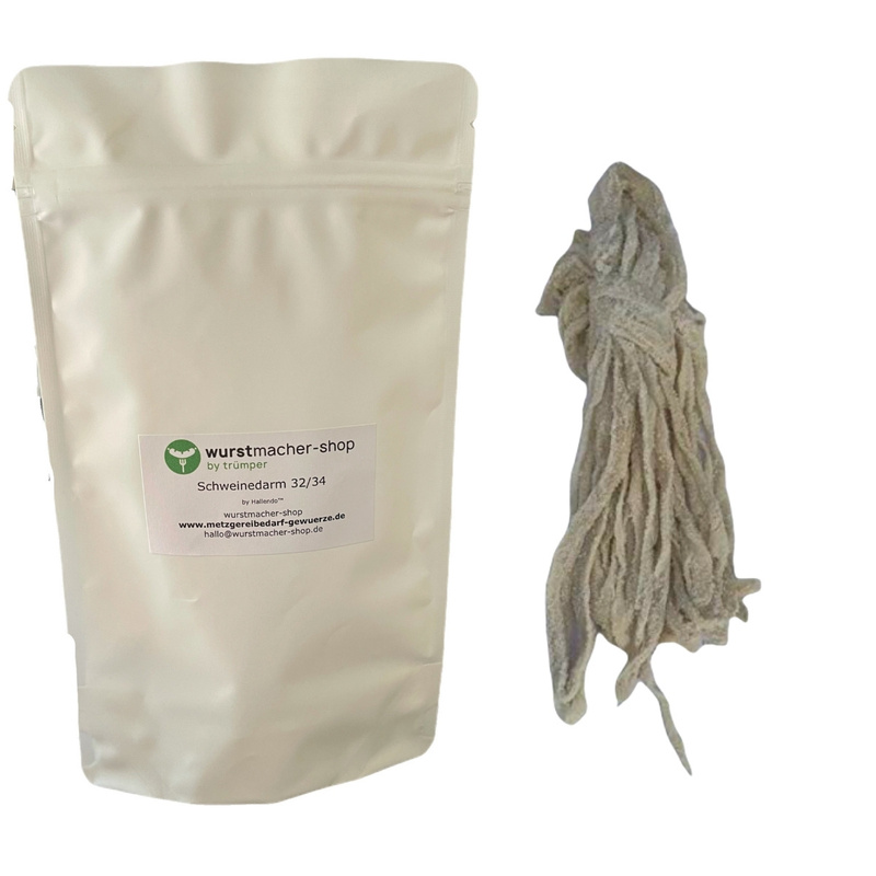 Salted Pig Intestine Caliber 32/34, 10 Meters, 1a Light Grade, Top Quality