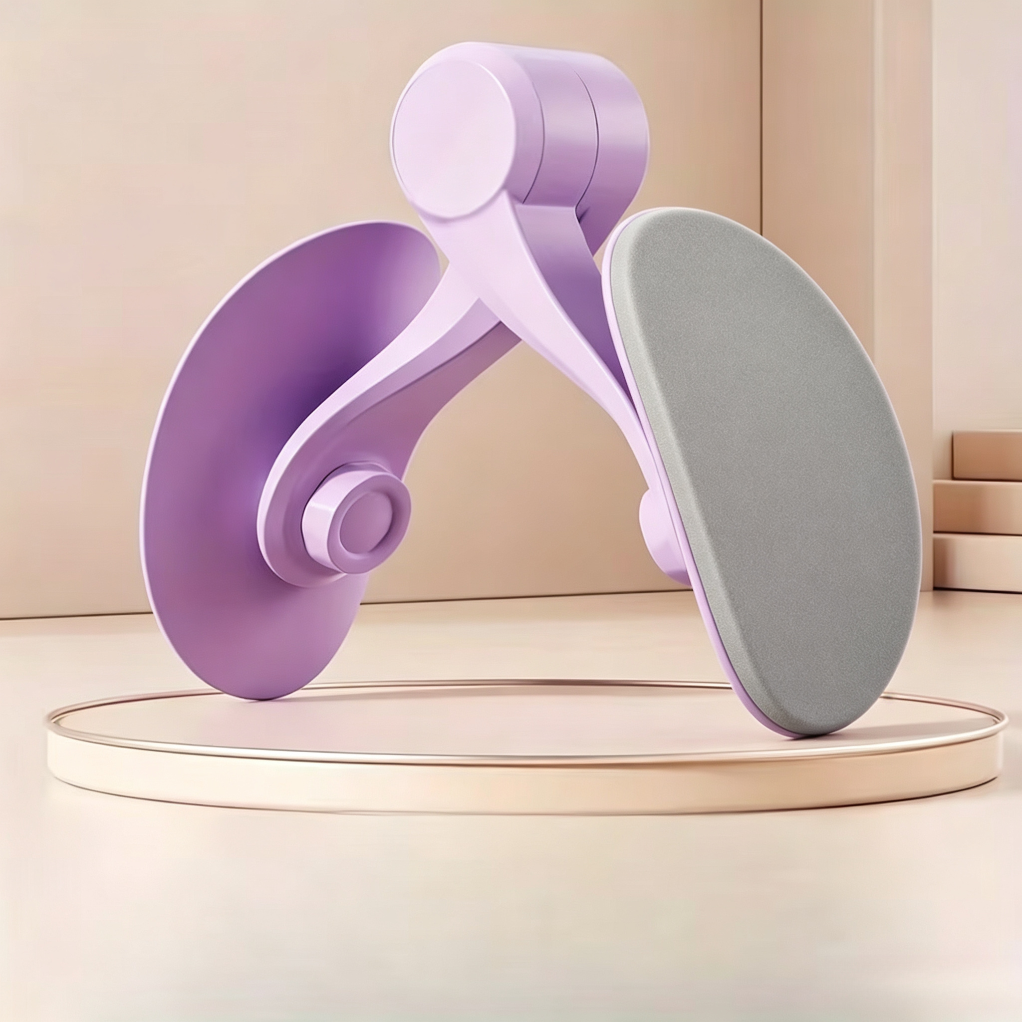 TEMU 3pcs Set (1 Multifunctional Pelvic Floor Muscle Trainer + 2 Non-slip Pads), For Postpartum Recovery, Lifting And Toning Body Shaper, Leg