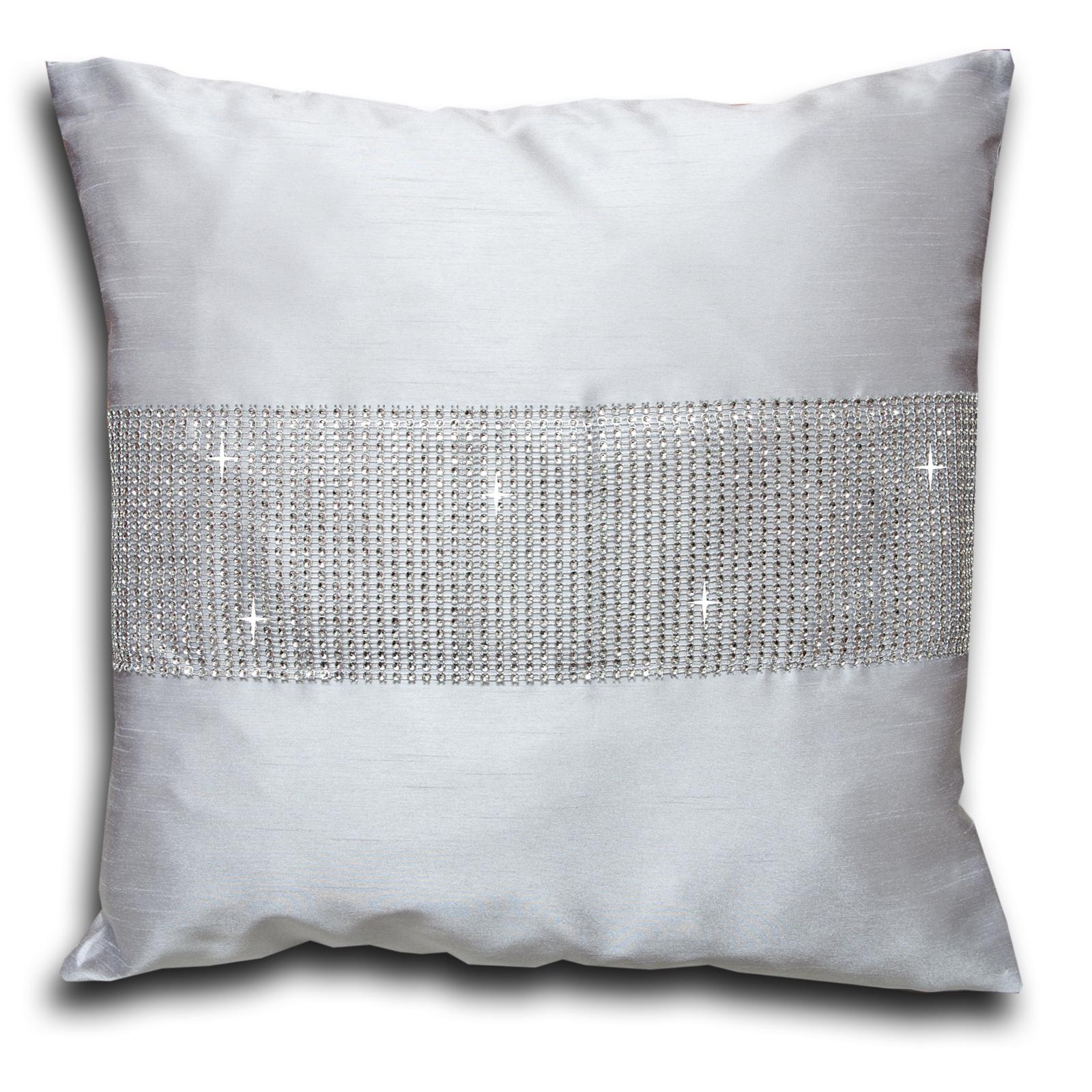 TEMU Cushion Covers Silk Diamante 18" X 18" (45cm X 45cm)
