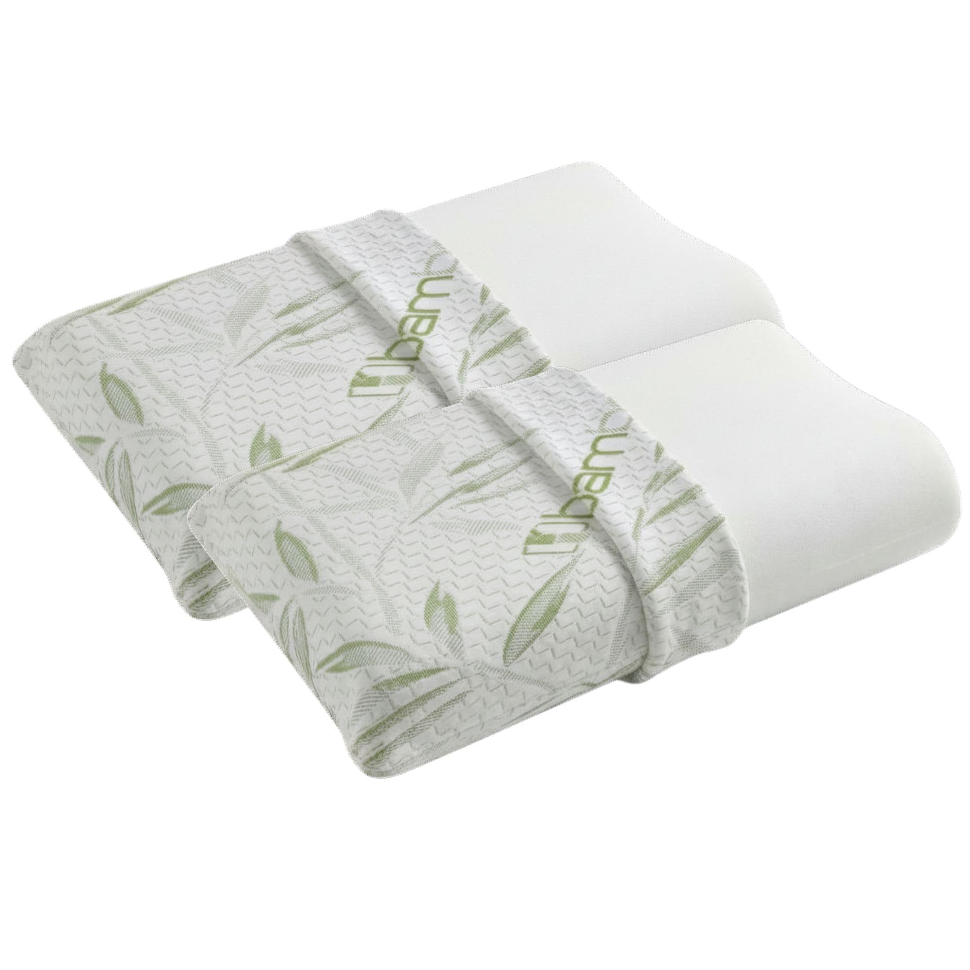 TEMU 2 Memory Foam Water Lily Pillows, 12cm High, Memory Foam Wedding Bed Pillows, Memory Foam Pillows With Slow-rebound Technology, Medium Firmness,