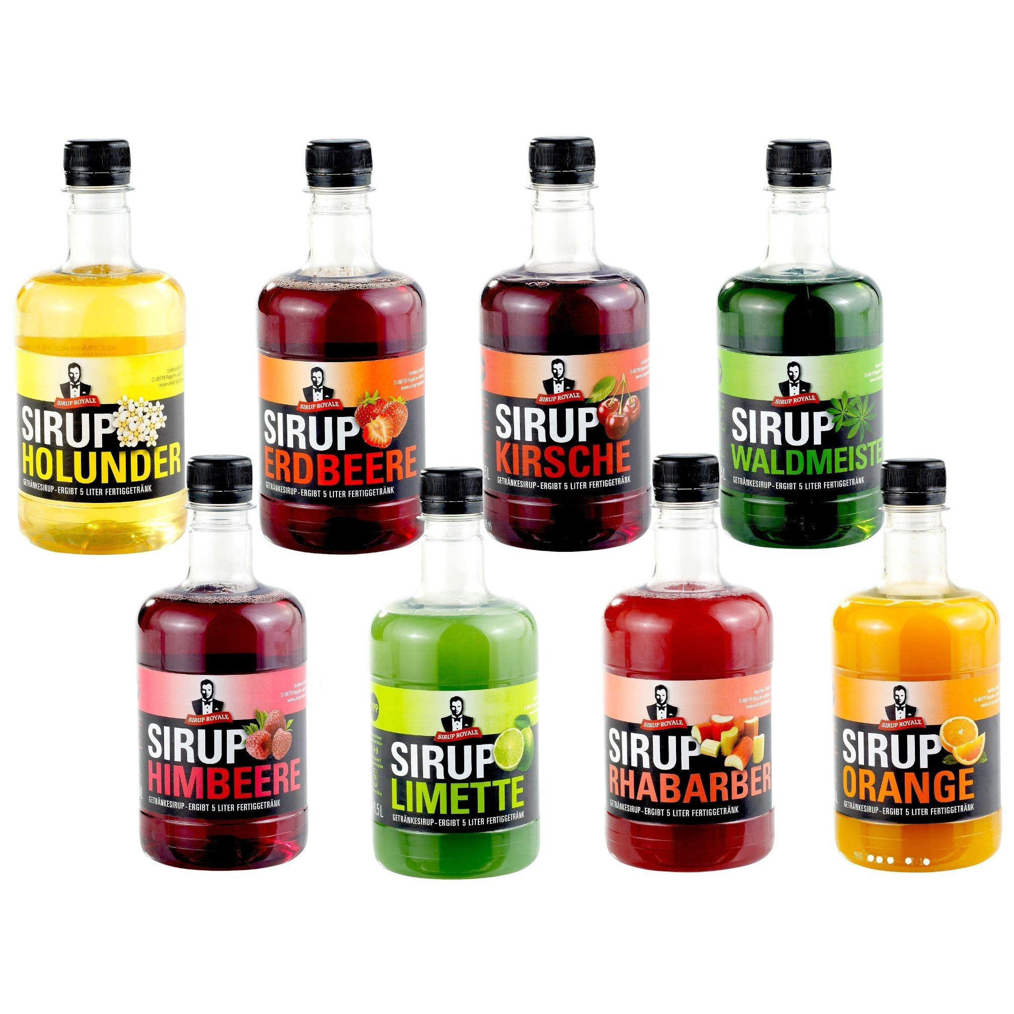 Royal Syrup Sampler Pack – 8 Varieties Of Beverage Syrup, 8 X 0.5 Liter Fruit Syrup For Cocktails, Desserts & Drinks