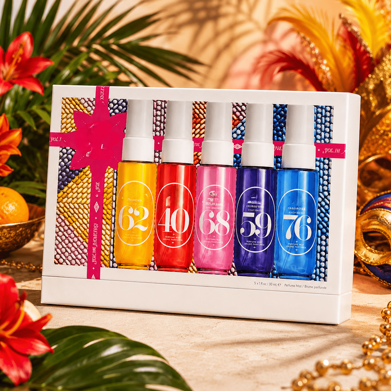 Set Of 5 Fragrant Body – 5 × 30 Ml – Fruity, Floral, And Exotic Scents – Travel Size – Perfect Gift For Women