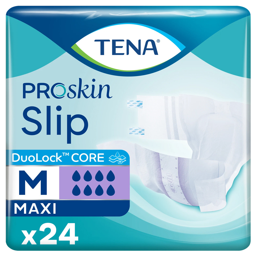 TEMU 24 X Tena Slip Maxi Medium | Incontinence Briefs With Adjustable Tabs | Heavy Leakage Protection | ™ Technology For Fast Absorption | Odour