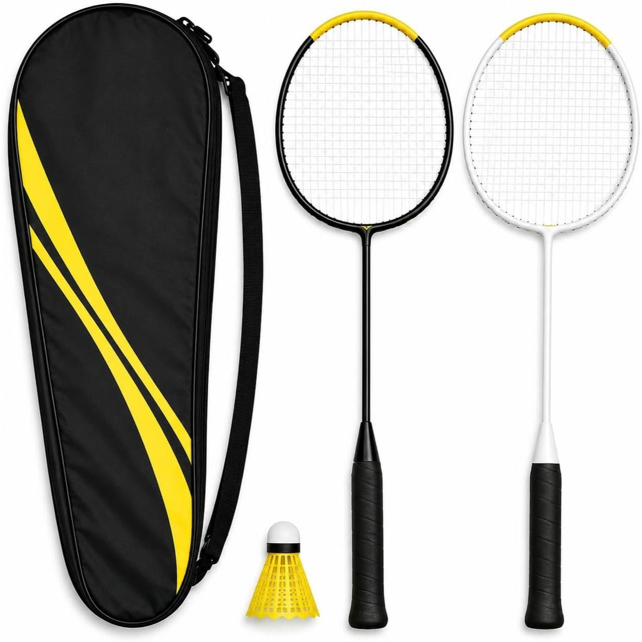 Image of Tk Badminton Set 2 Rackets With Badminton Ball & Racket Bag – Leisure Set For Garden & Beach