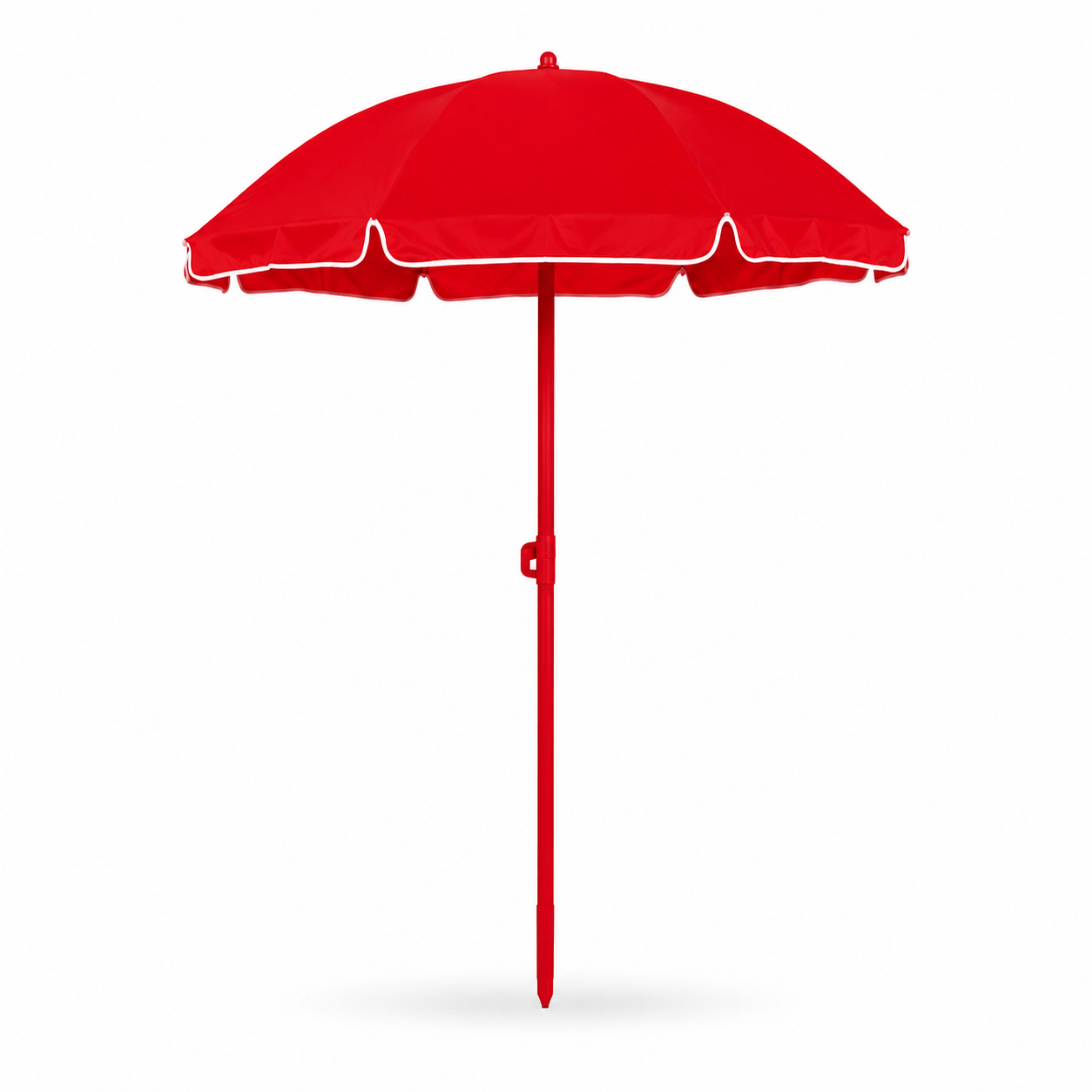 TEMU Ombrellone da Spiaggia 200 cm con Palo Inclinabile, 8 Stecche Resistenti, Struttura in Acciaio, Rapida, , Giardino e Campeggio, Disponibile in 4