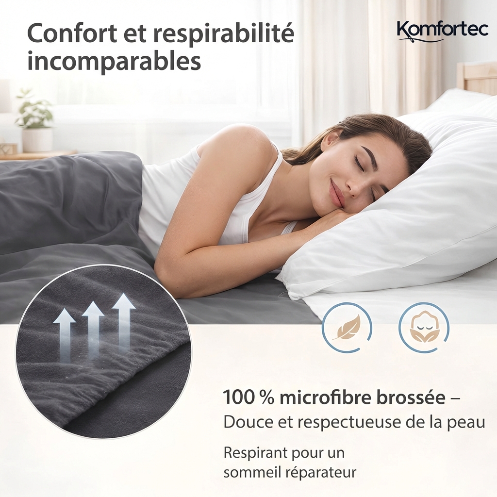 lot de 2 draps-housses extensibles en 100% microfibre (90 g/m²) avec élastique intégral en caoutchouc