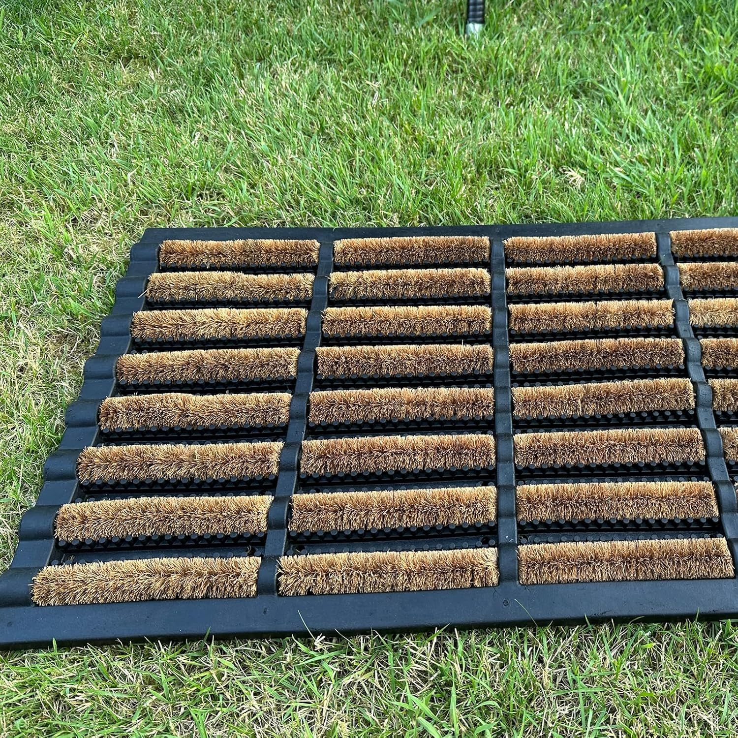 TEMU Door Mat Coir Door Mat Heavy Duty Welcome – Non-slip Coir Door Mats Outdoor With Durable Rubber Backing – Super Absorbent, Machine Washable