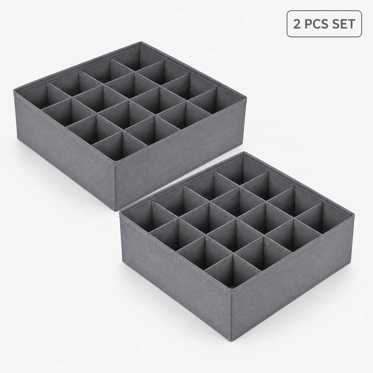 TEMU Set pezzi, Organizzatore per cassetti in tessuto non tessuto scomparti 32�32�12 cm, Scatola portaoggetti per armadio pieghevole , Vassoio