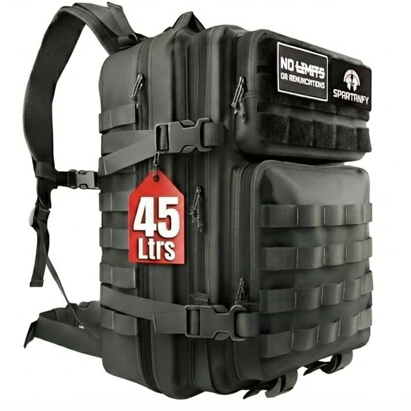 Backpack Storage For Men And Women | Waterproof Tactical Backpack For Gym, Hiking, Travel, Mountaineering | Large Durable Backpack With Molle System And Portable Compartment