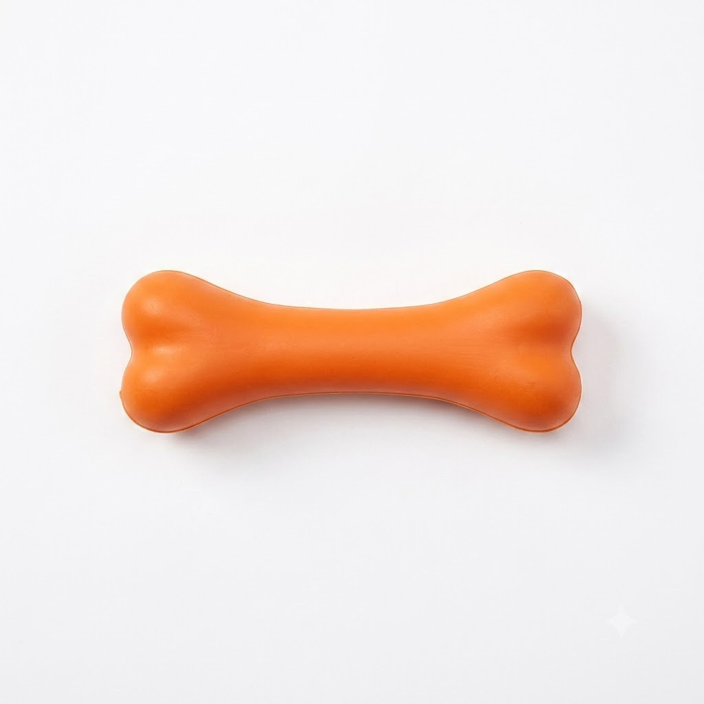 Dog Bone Solid Rubber Pet Toy, Classic Design
