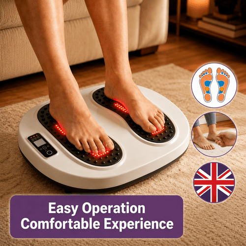 item picture leg massager with multi level vibration settings it relieves fatigue and legs stress features simple operation and a comfortable experience a thoughtful gift for fathers day and mothers day