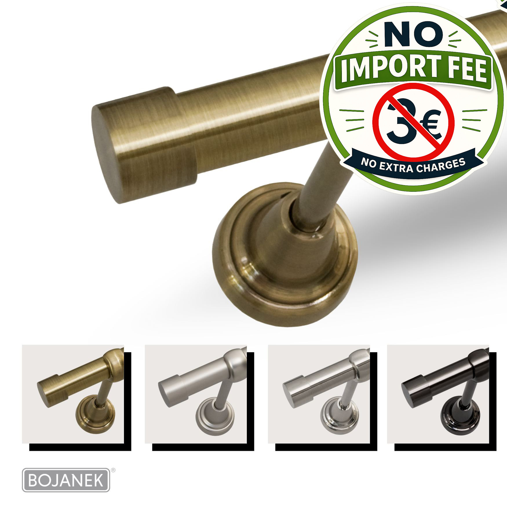 TEMU per Tende a Parete in Metallo �� �� 4 Colori, 8 Lunghezze (120 - 600 cm) �� per Tende Resistente, Regolabile, Durevole per Soggiorno, Camera da