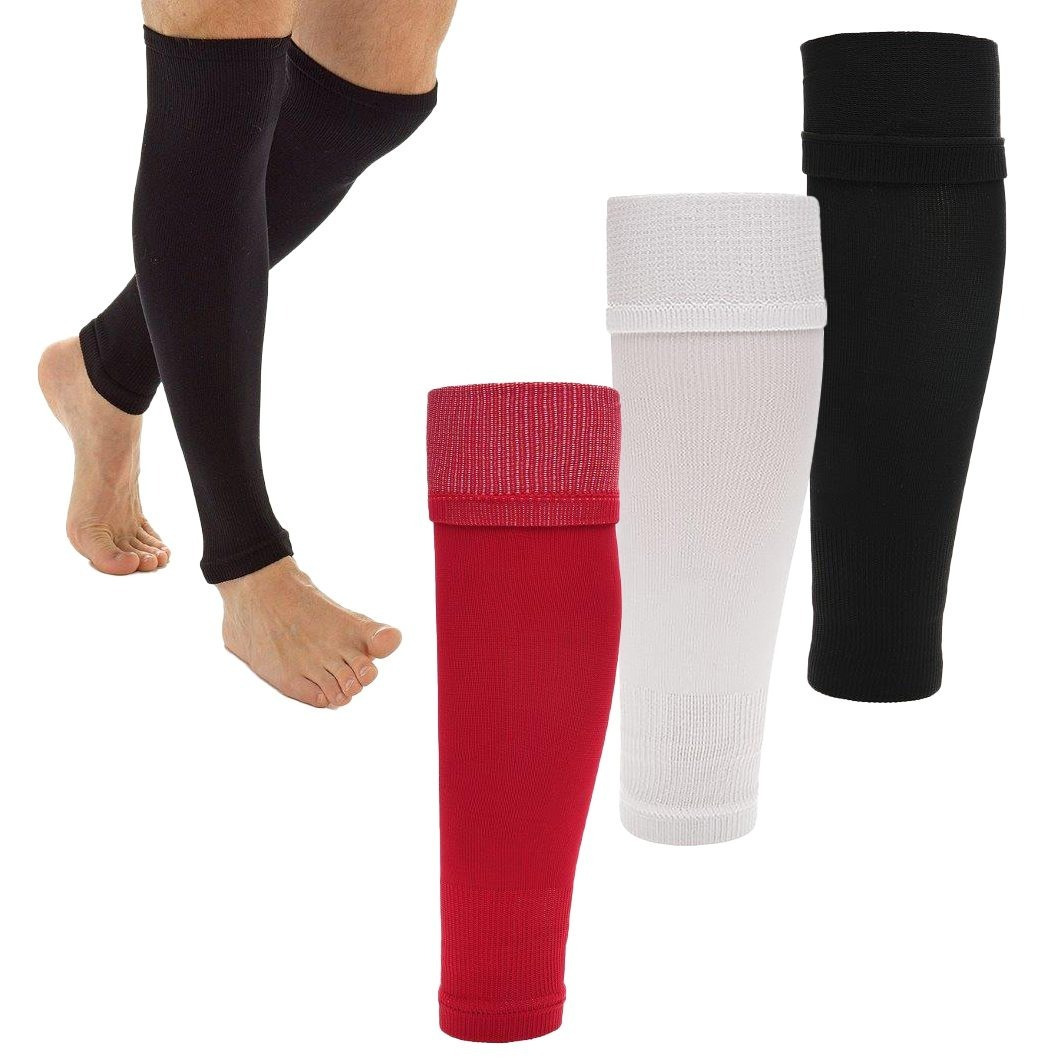TEMU 1 Pair Football Sock Sleeves To Grip Socks - Fits Over The Calf/shin Pads - Adult Size Fit For Men And Women To Match Your Team Kit