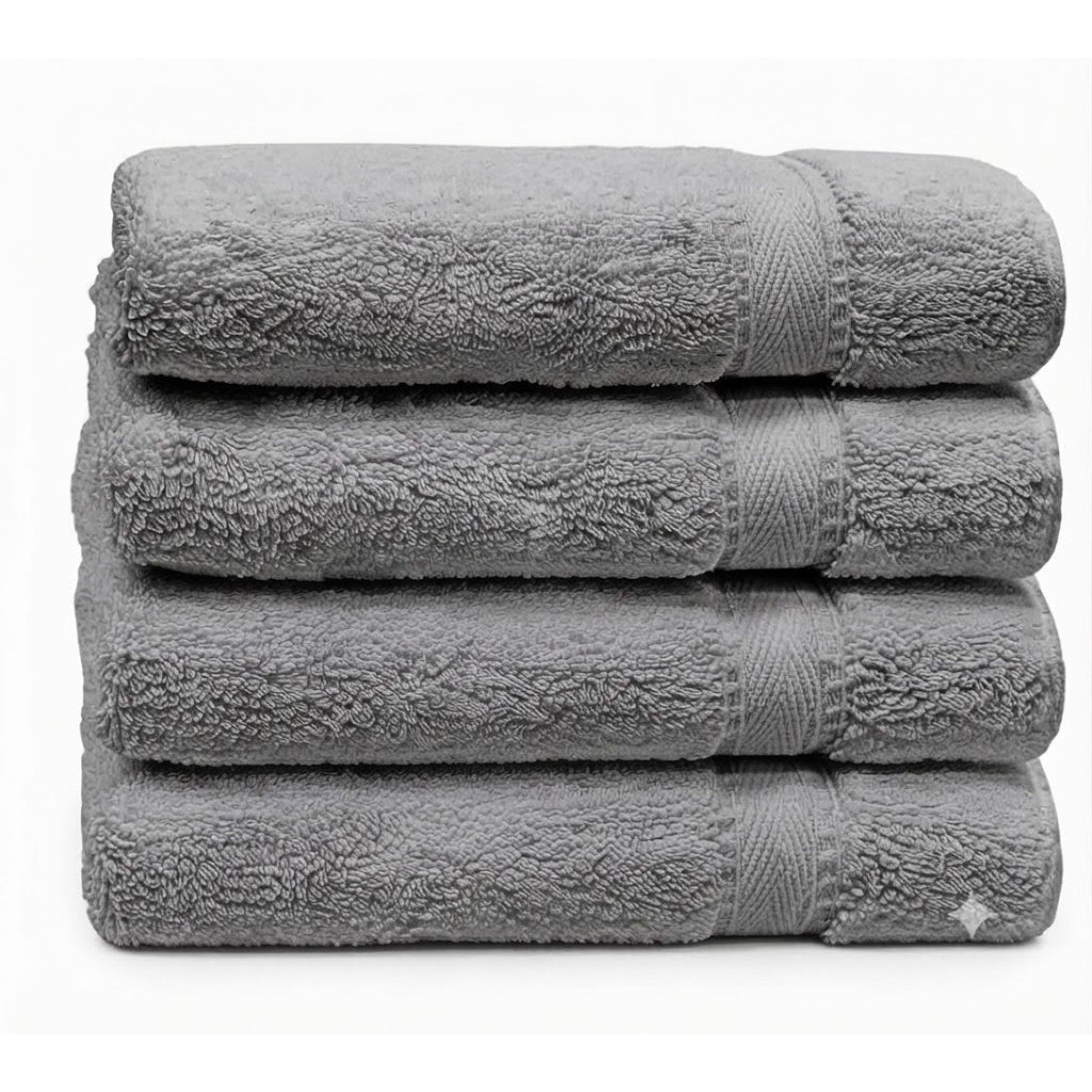 TEMU Pack Of 4 Hand Towel Set, 100% Cotton, High Absorbent 500 Gsm Towel 50x80cm