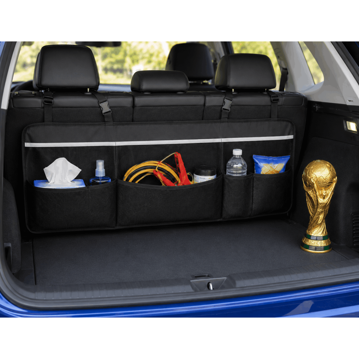 TEMU Organizador para maletero coche, Colgante de gran capacidad con múltiples compartimentos, clasificación ordenada
