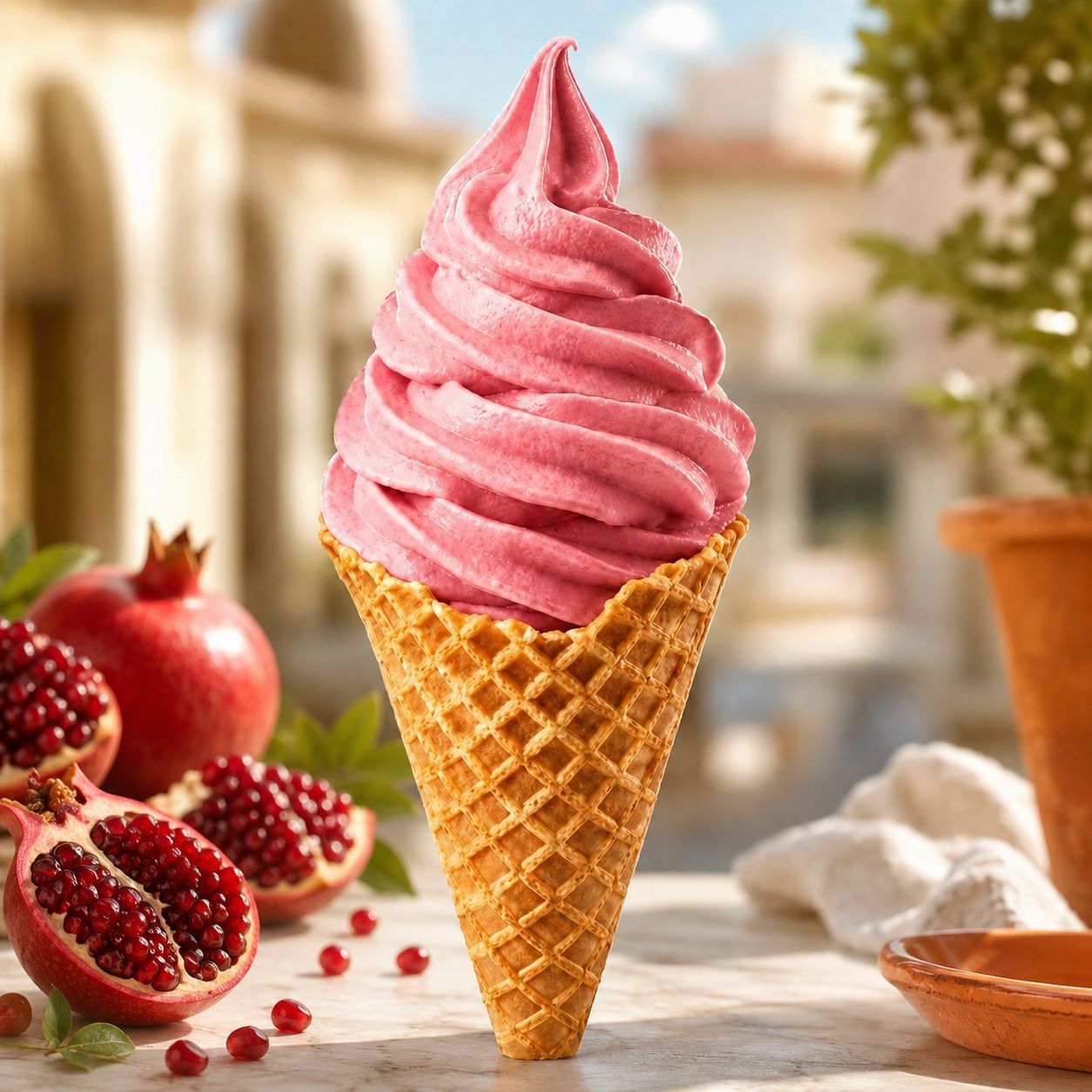 Image of Anona Eisfix Soft-special Pomegranate 1 Kg - Soft Ice Powder With Fruity Pomegranate Flavor - Ice Mix For Professional Soft Ice Machines - For Gastronomy, Ice Cream Parlor And Catering