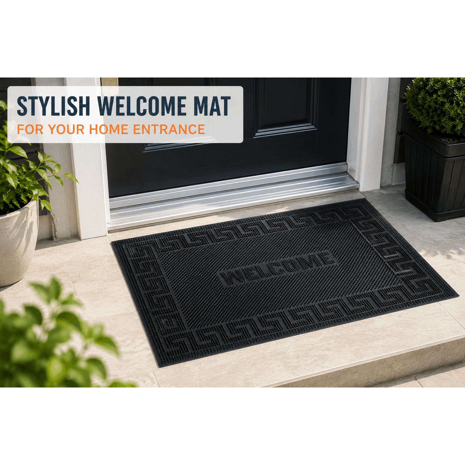 TEMU Manodu Welcome Mat For Front Door Indoor Outdoor Entrance 40x60cm Door Mat Non Slip Doormat Floor Mat For Home Office Hallway Kitchen Porch