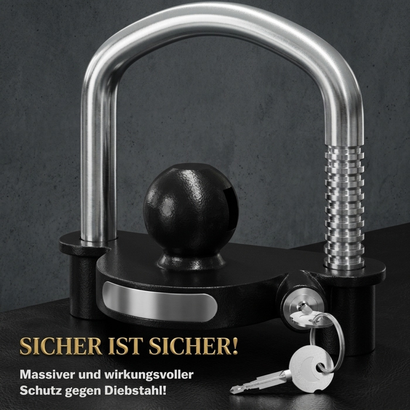 Image of Trailer Lock For Common Trailer Coupling Anti-theft Protection Theft Trailer Security 2 Keys Cross Lock