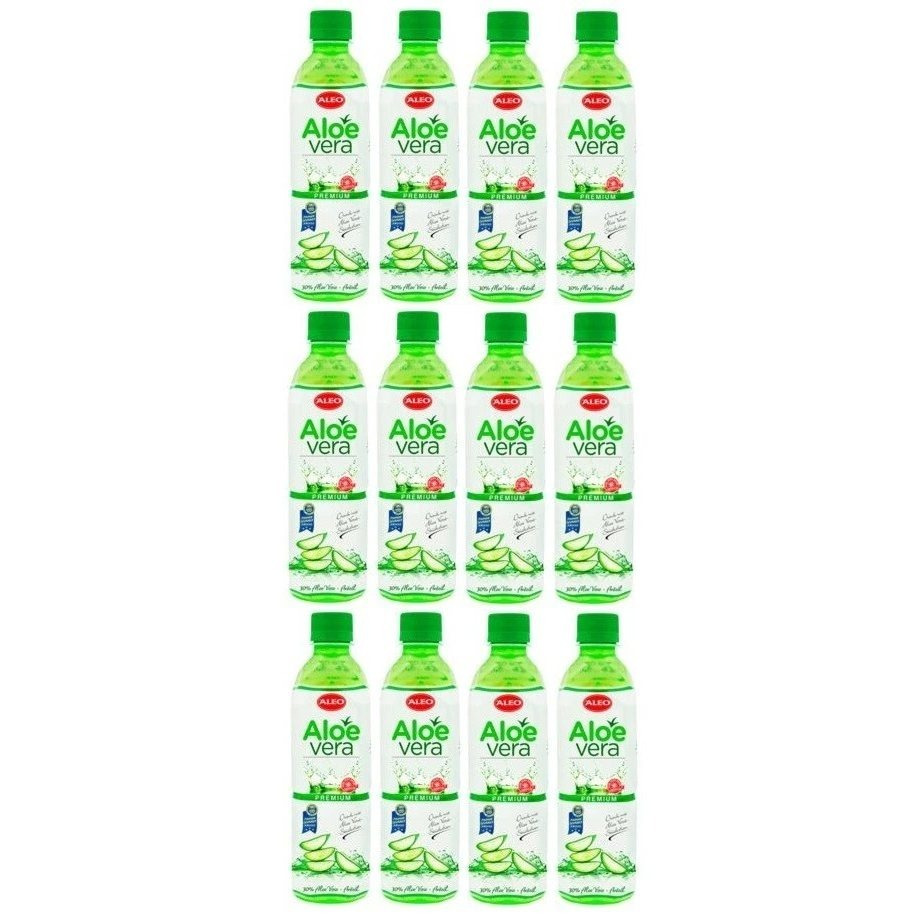 Image of 12 Bottles Of Aleo Aloe Vera Premium 500 Ml Including One-way Deposit