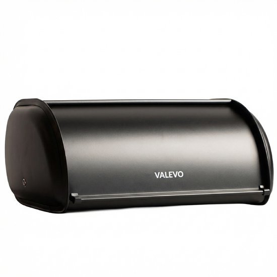 TEMU Valevo® Xl Bread Bin With Sliding Lid - Large Xl Bread Box - 44.5x28x19 - Stores Up To 15 - Whole Loaf Storage Container - Kitchen - Black