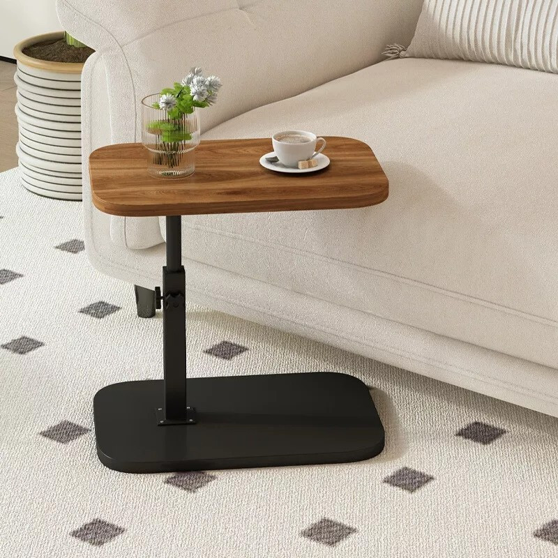 Adjustable Height C-Shaped Side Table for Small Spaces