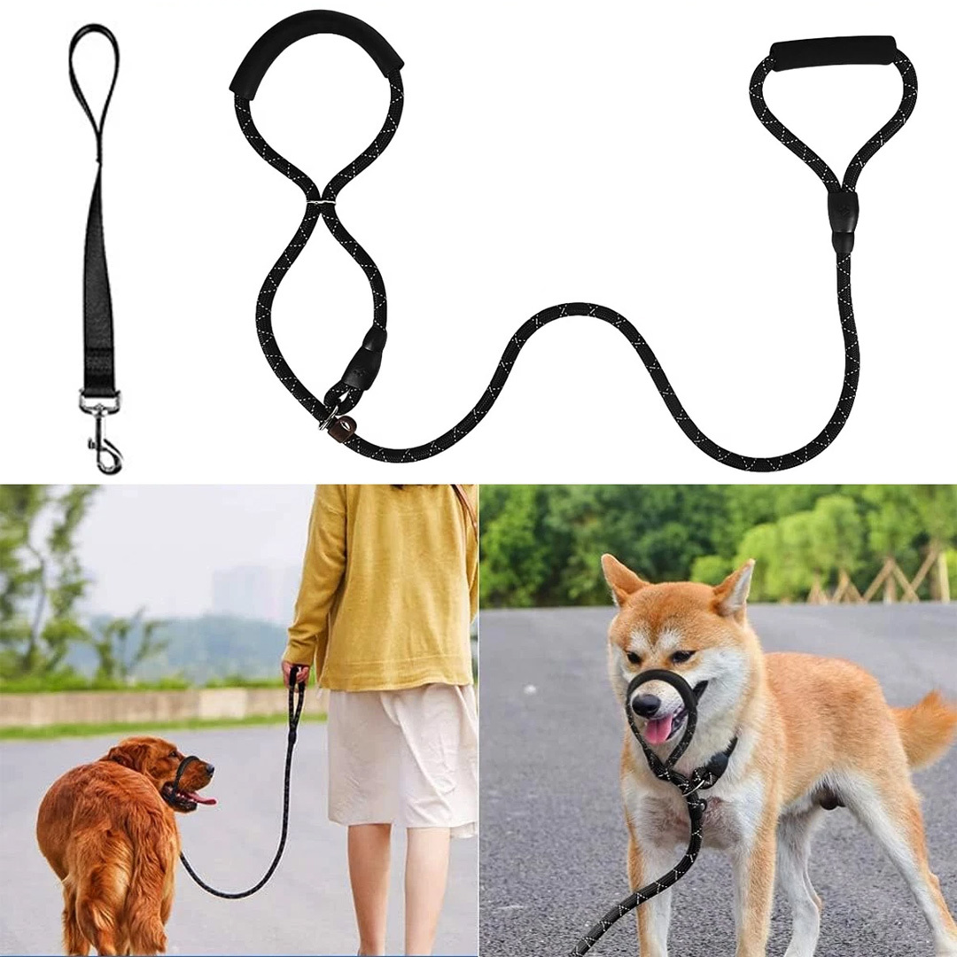 1.9m Dog Lead with Padded Nose Loop, Anti-Pull
