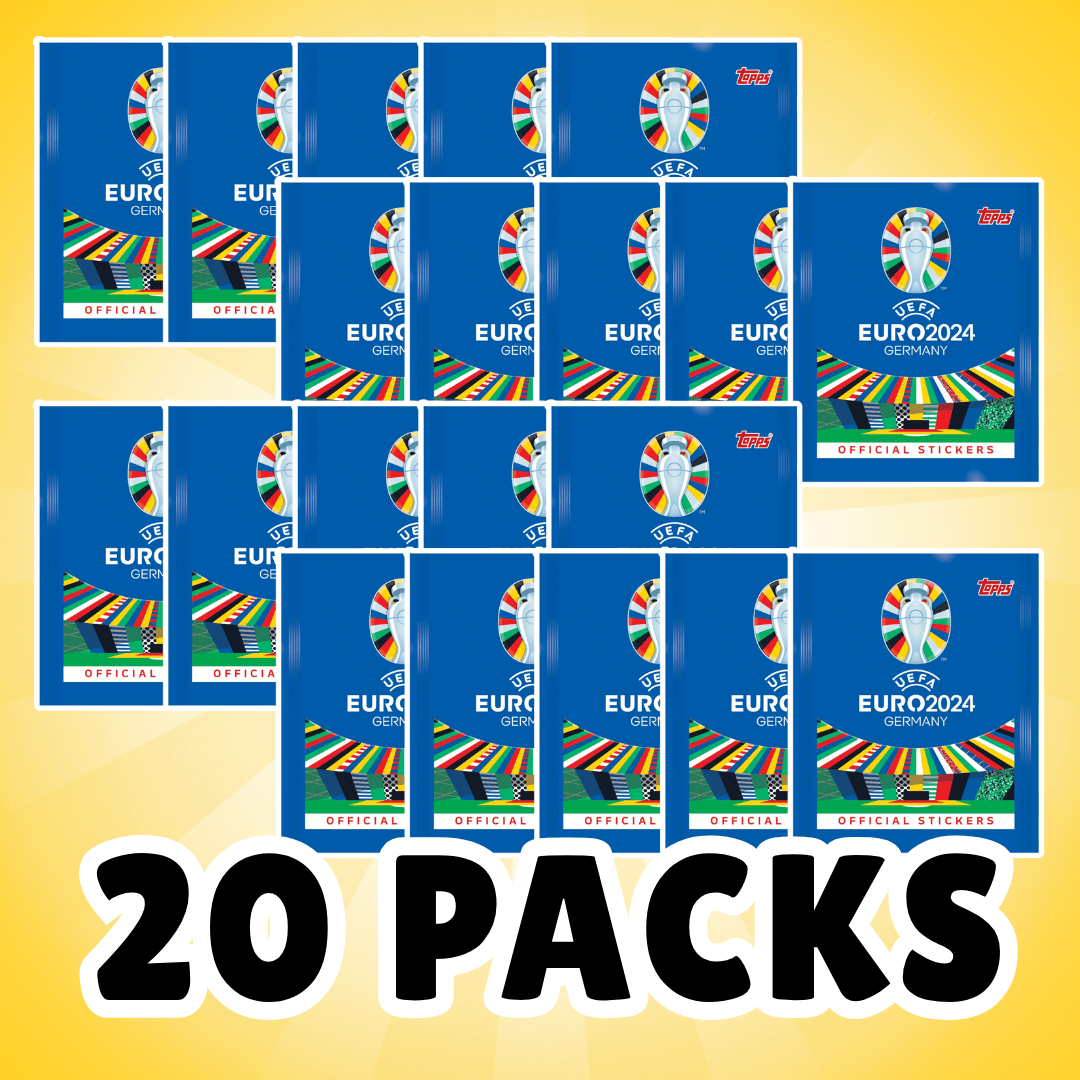 20x Topps Uefa Germany Sticker - 20 Sticker Packs With 6 Stickers Each (120 Stickers In Total)