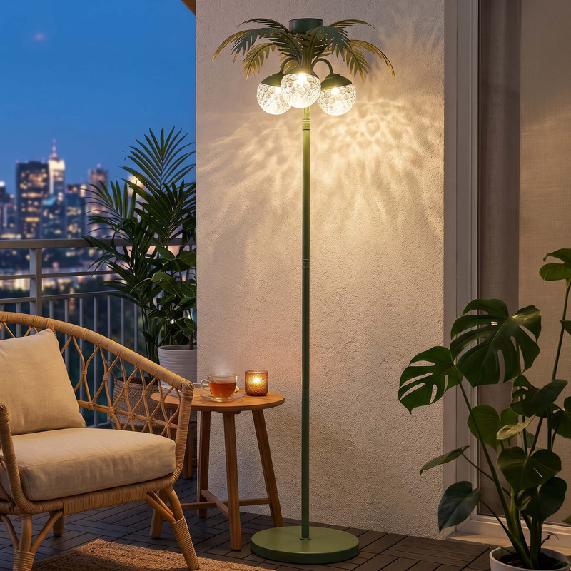 Image of Led Lamp Outdoor Led Garden Lamp With Dusk-to-dawn Sensor, Warm White 3000k, Balcony, Terrace, Garden Solar Light With Battery, Metal