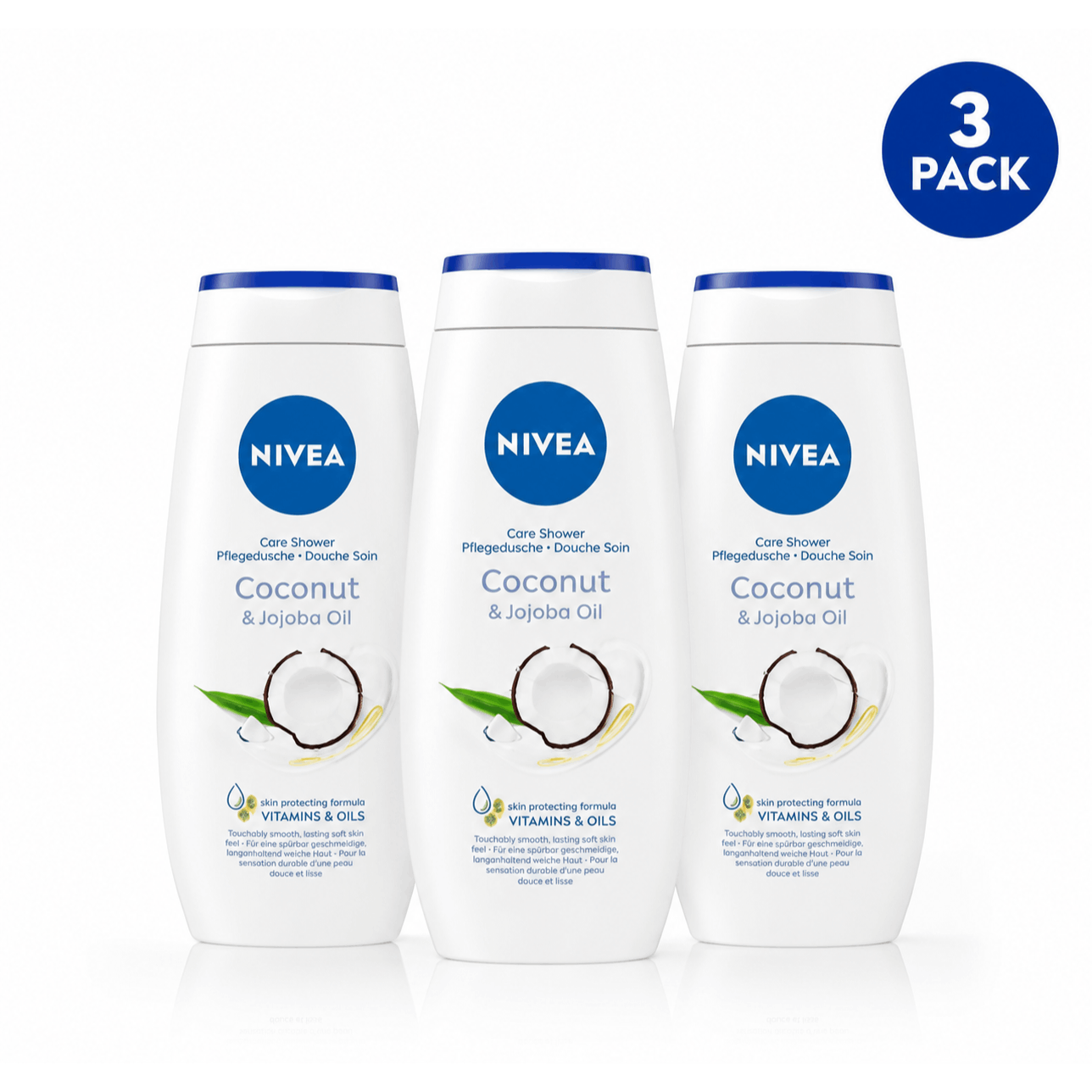 TEMU Nivea Coconut & Jojoba Oil Nourishing Shower Cream, Moisturizing Body Wash, Skin, 250ml 3 Pack