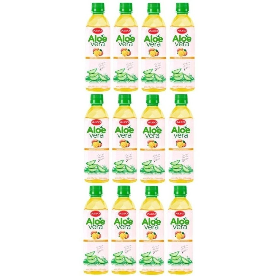 12 Bottles Of Aleo Aloe Vera Mango, 500 Ml, Including One-way Deposit