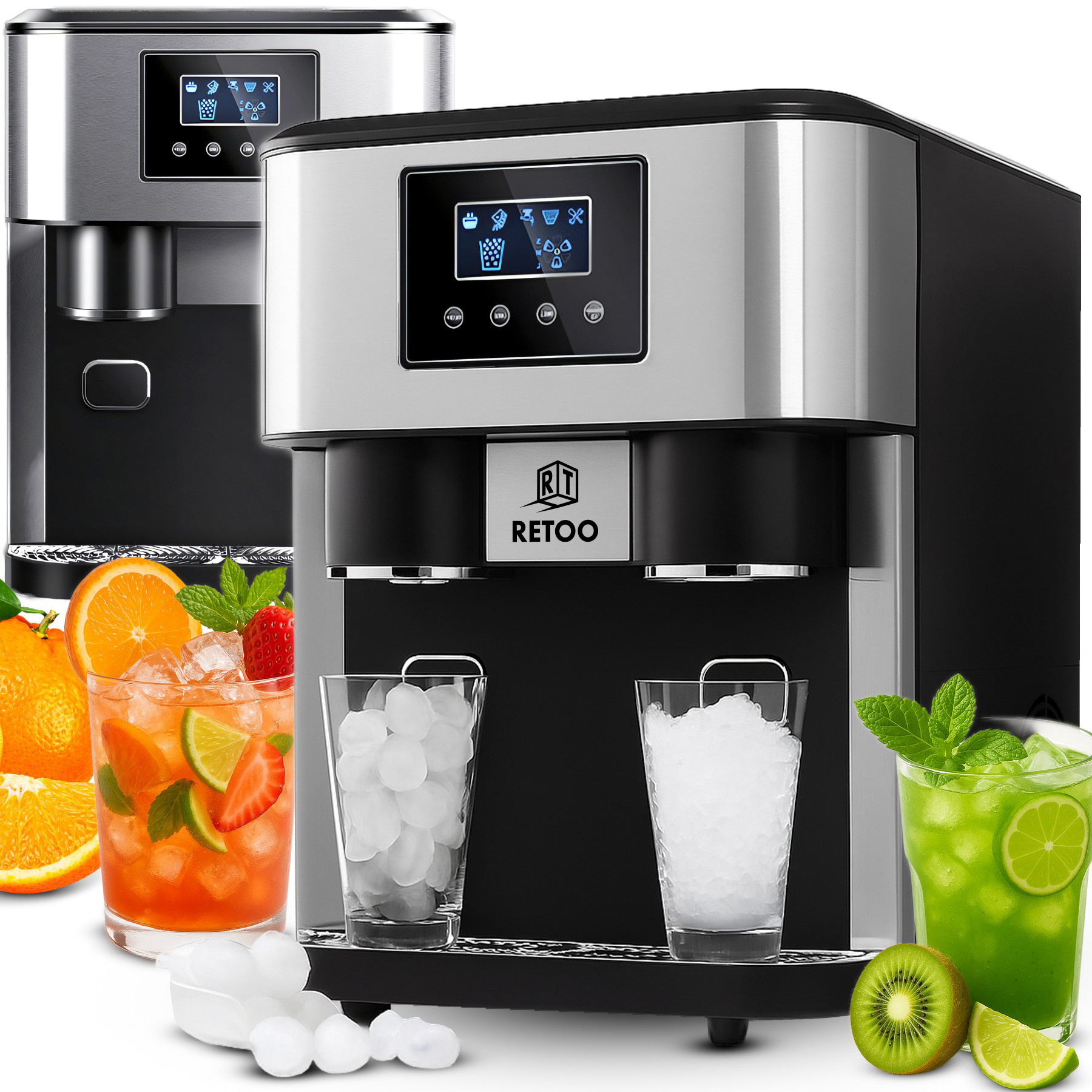Ice Cream Machine Water Distributor Crusher 3in1 Touch Panel Led 230w