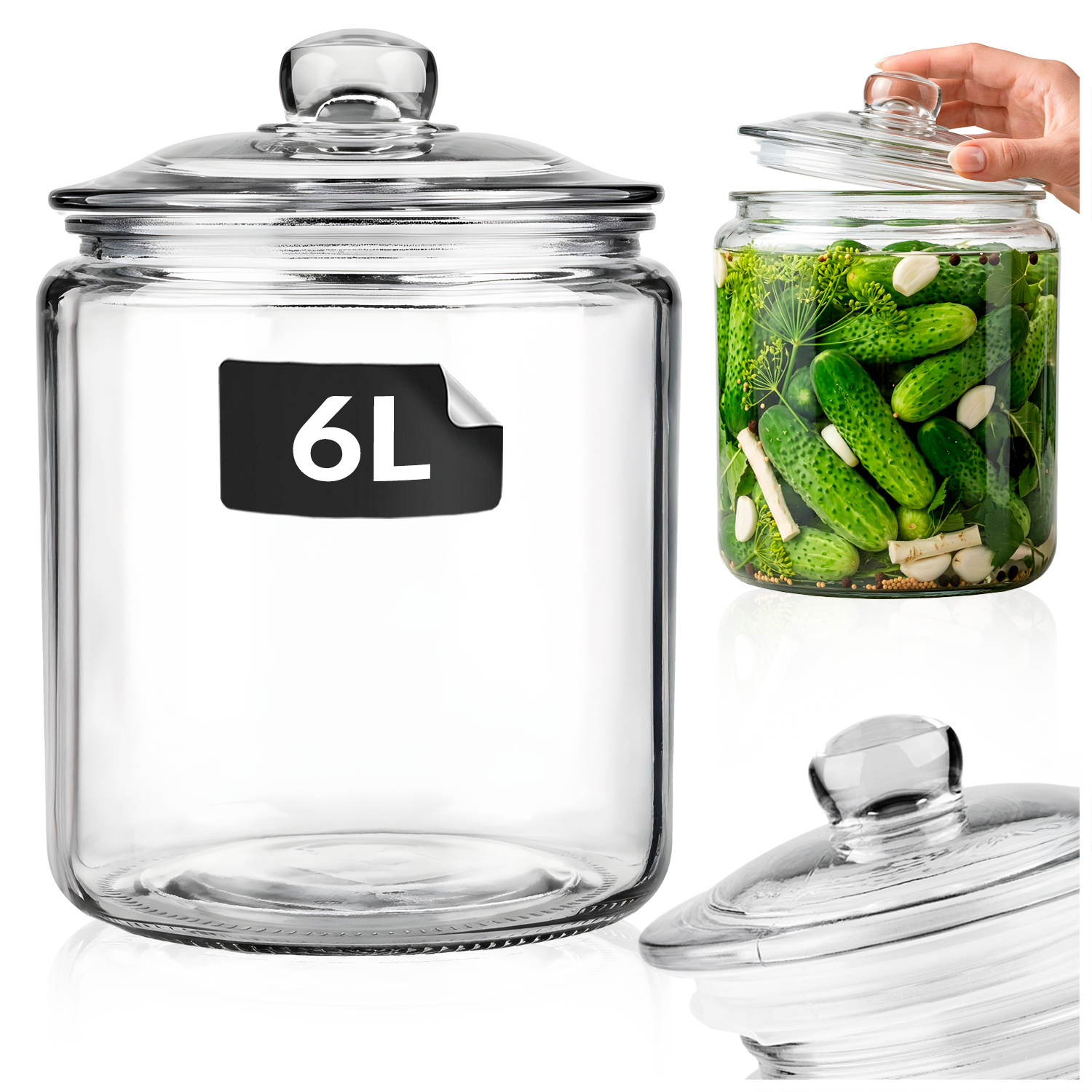A For , Sauerkraut, Cakes, Macaroni, Flour, Groats. A Storage Container With A Lid In A In .