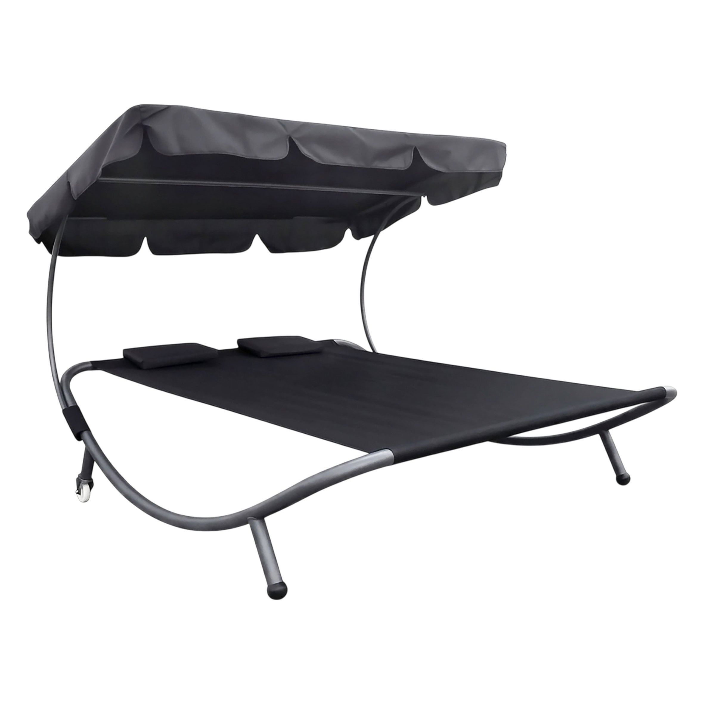 Image of Lounger With Roof, Loadable Up To 260 Kg - 199 X 174 Cm - Xxl Lounger With Adjustable