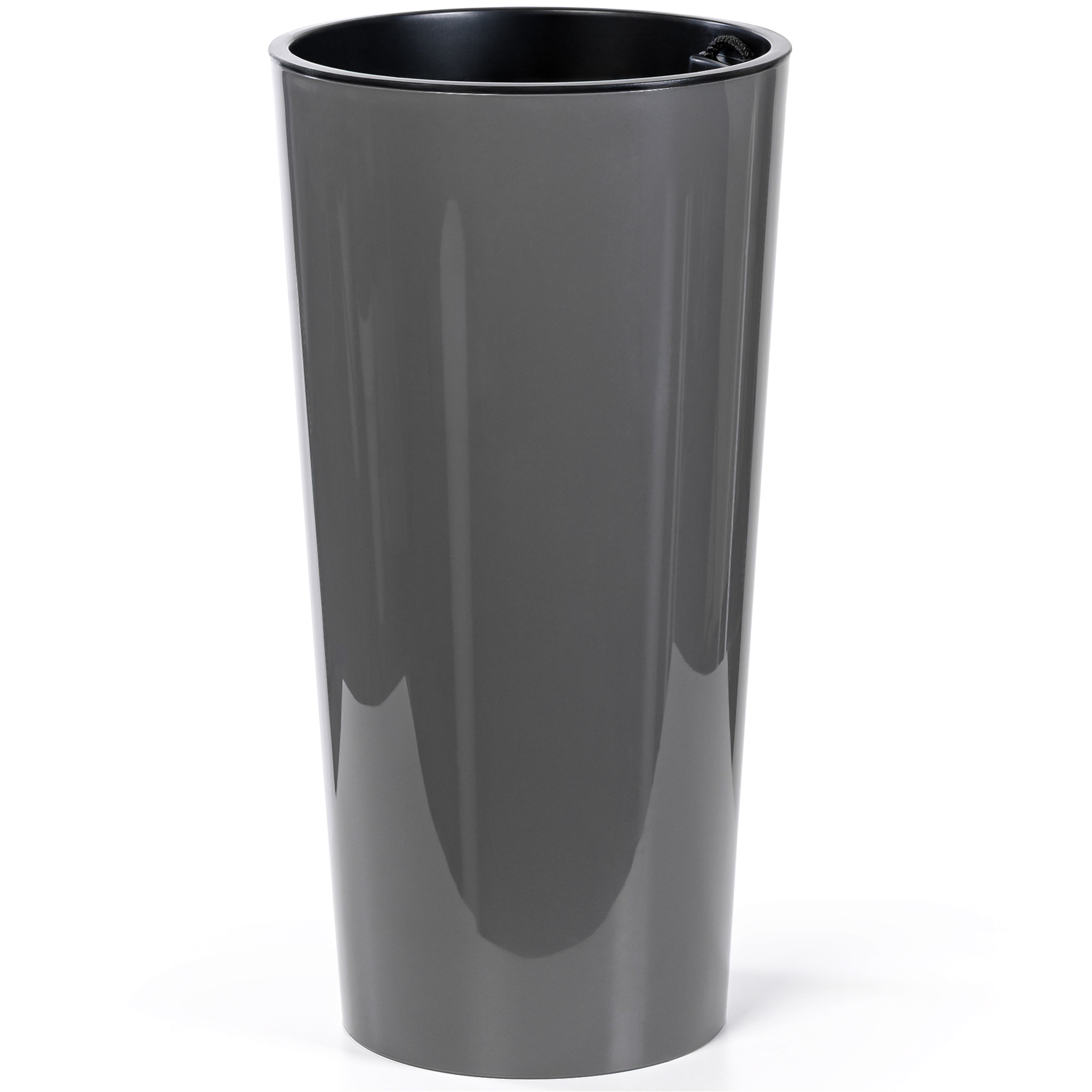 Flower Pot High Ø Cm With Practical Insert – Large Planter 57 Cm, High-gloss Pot Made Of Plastic, Uv- & Frost-resistant, For Living Rooms, Balcony & Terrace