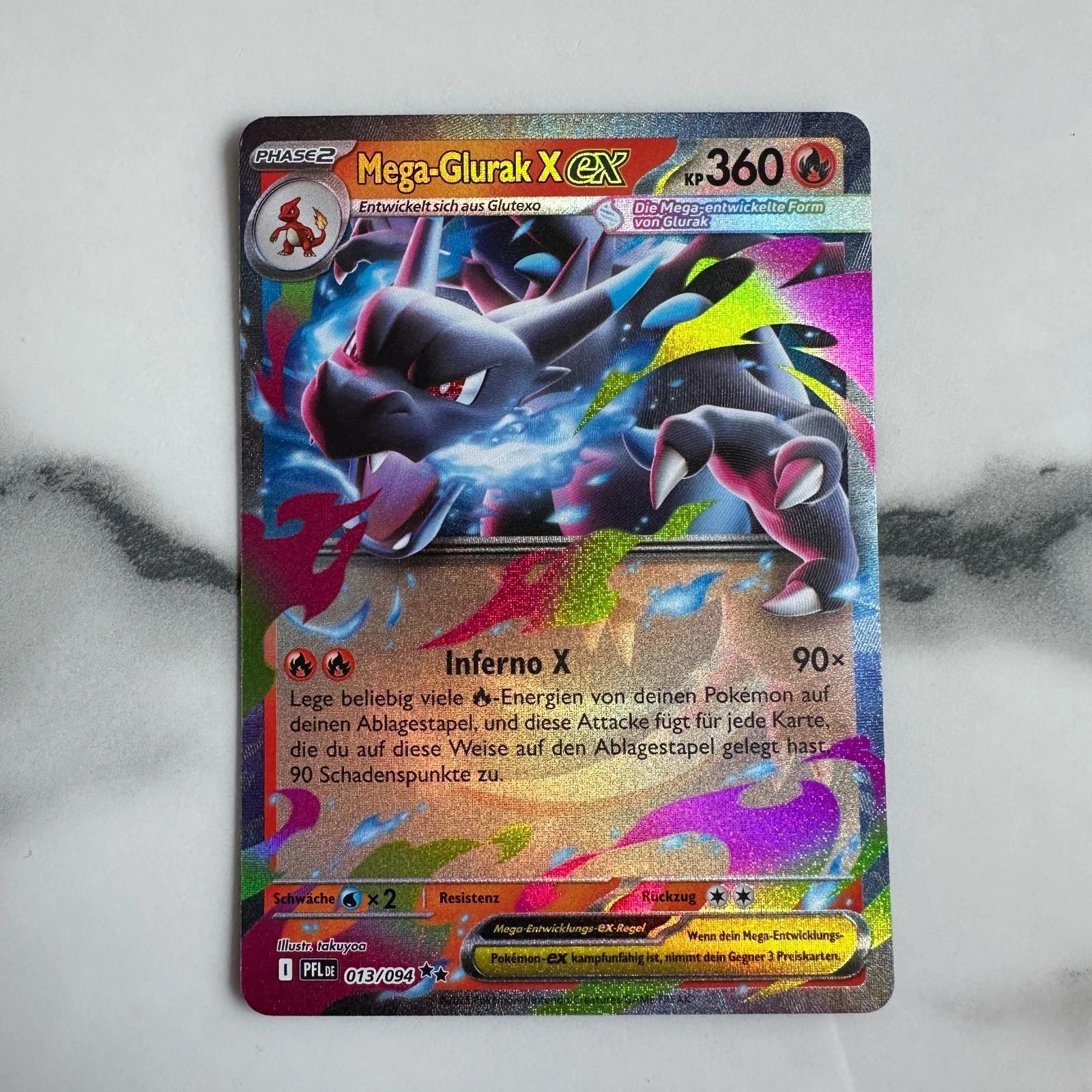 Mega-glurak X Ex 013/094 Pfl 013 Flames Double Rare German Nm Pokémon