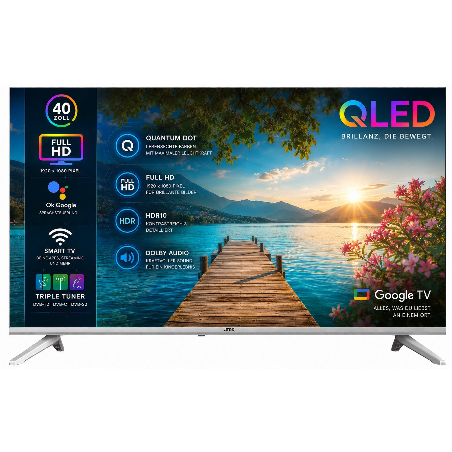 40 Inches / 100 Cm Smart Tv Jtcsq40f39405g, Tv, , Control, Triple Tuner, Bluetooth, Frameless Design
