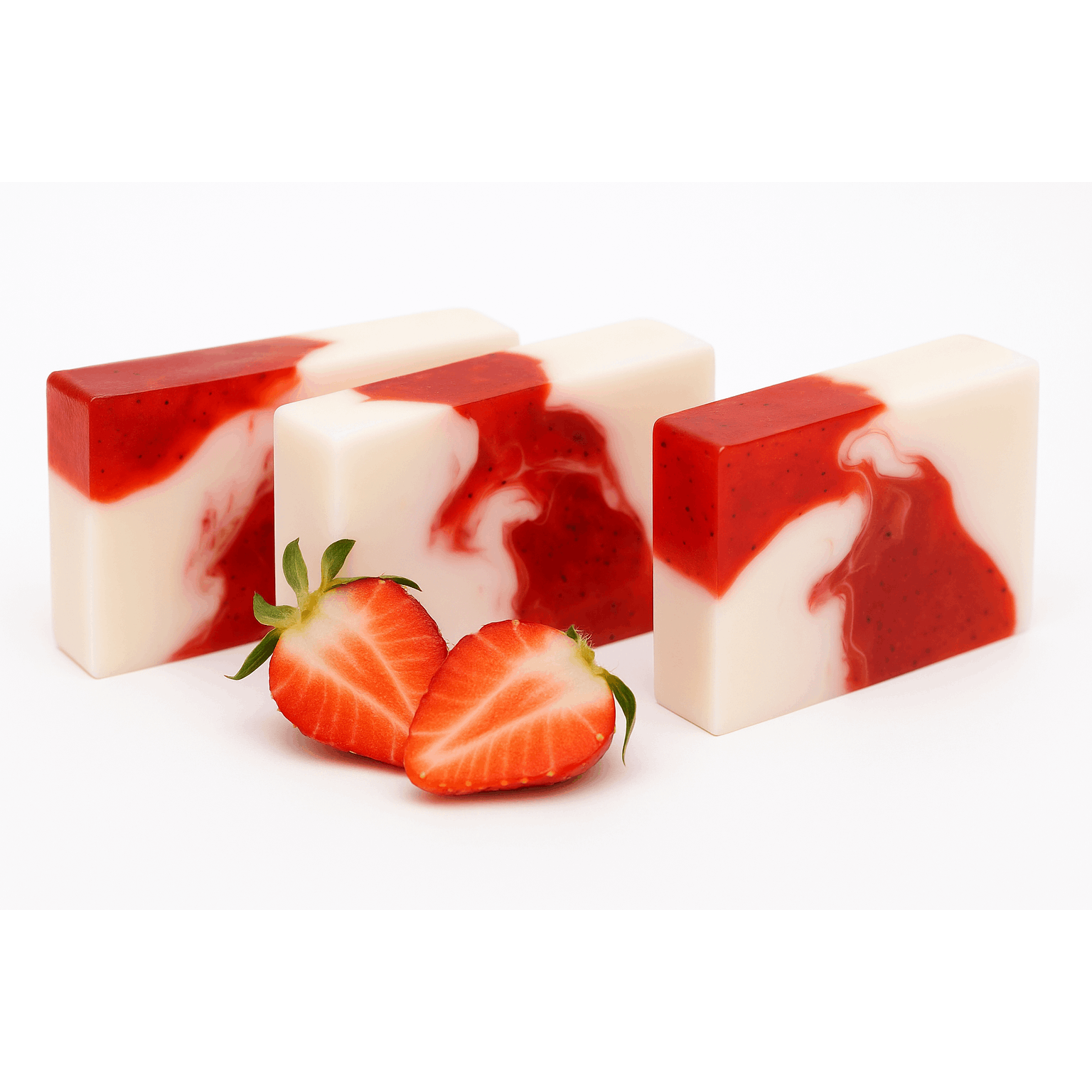 Image of Nesbel Strawberry Soap 3 X 100 G – Handmade Glycerin Soap With Fruity Strawberry Scent | Moisturizing | Care