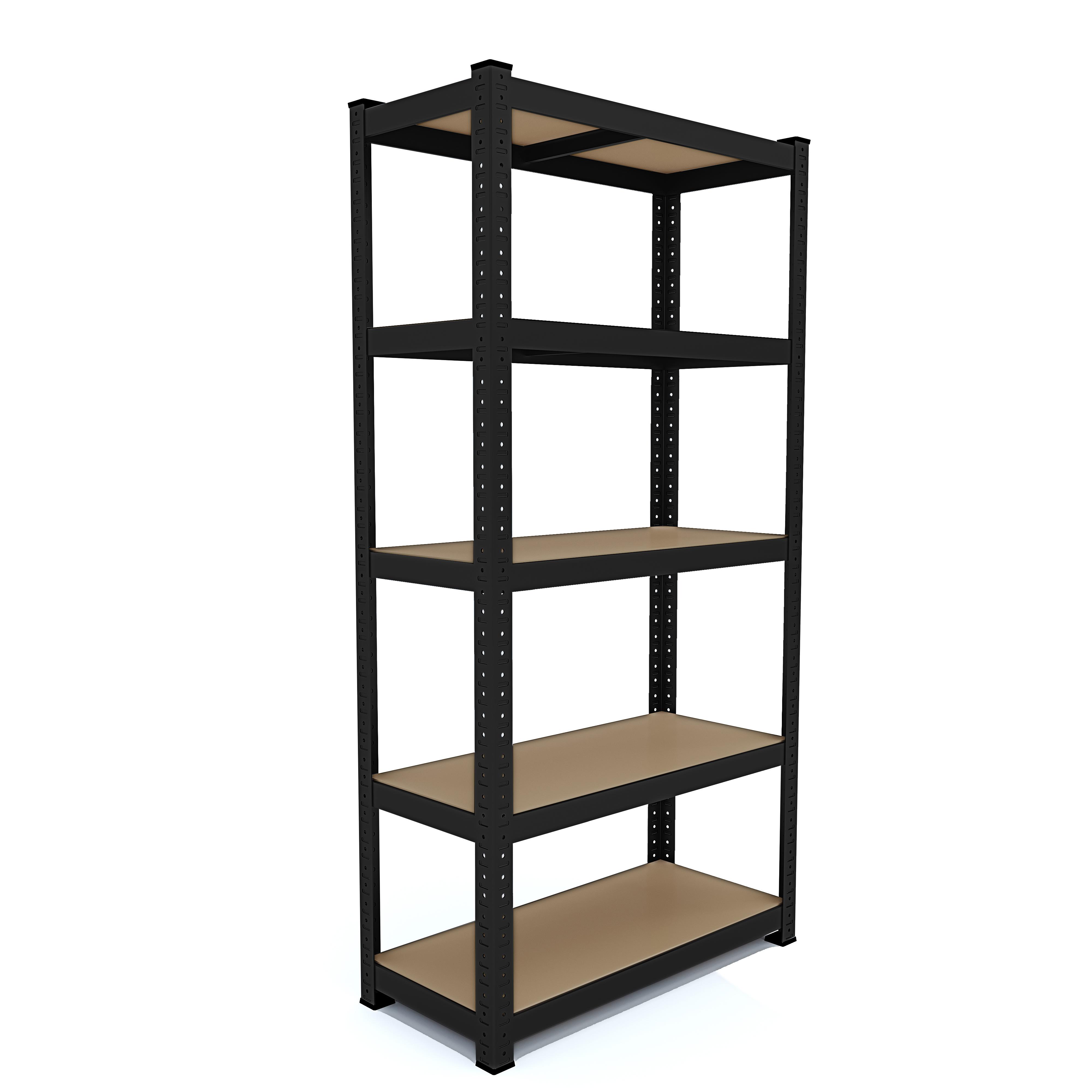 TEMU Scaffale Industriale in Metallo con 5 Ripiani Regolabili in MDF, Portata Totale 875 kg, Montaggio Senza Bulloni, 180 � 90 � 40 cm